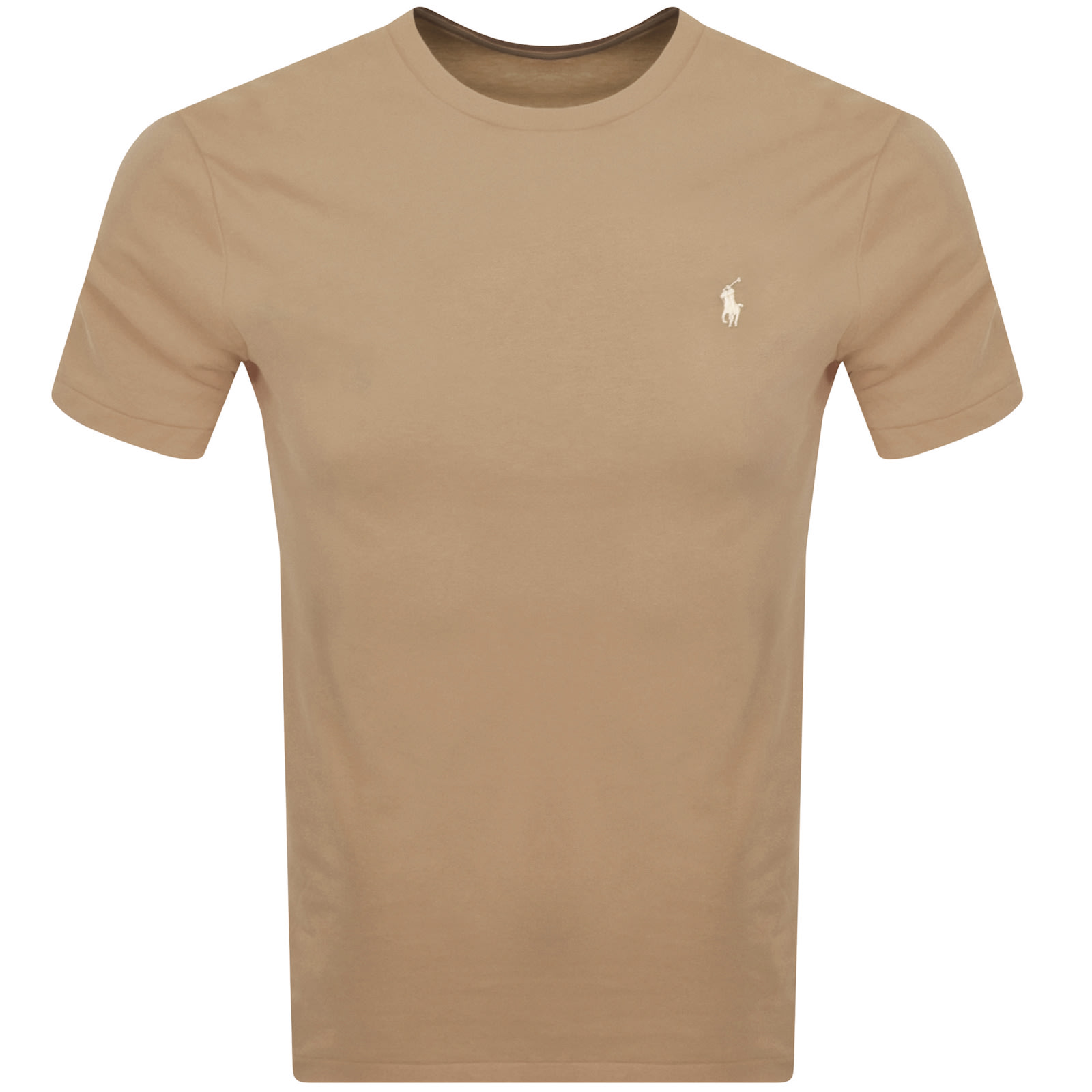 Shop Ralph Lauren Short Sleeve Slim Fit T Shirt Brown