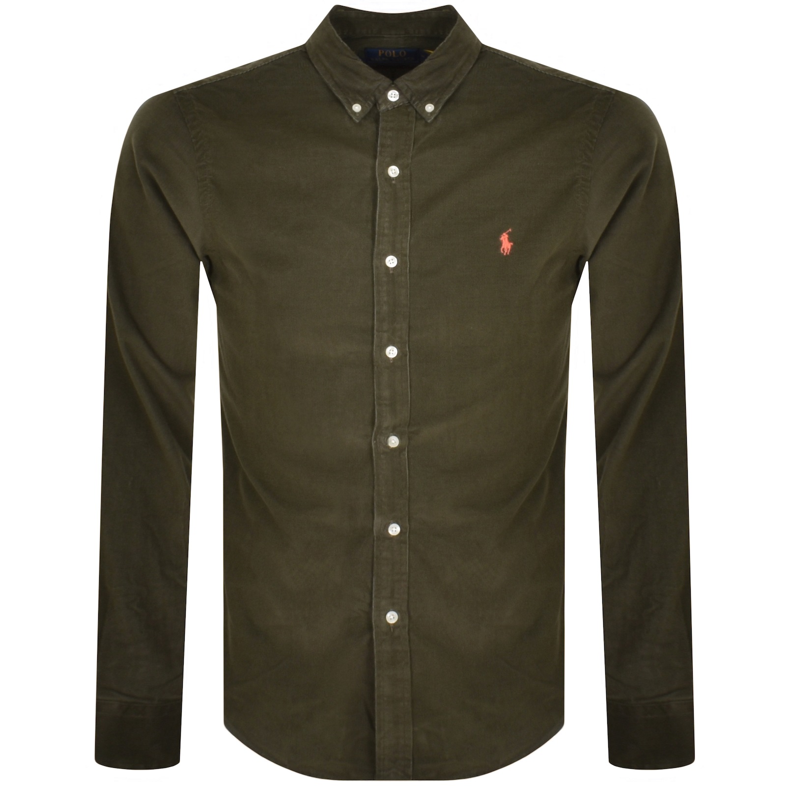 Shop Ralph Lauren Long Sleeve Corduroy Shirt Green