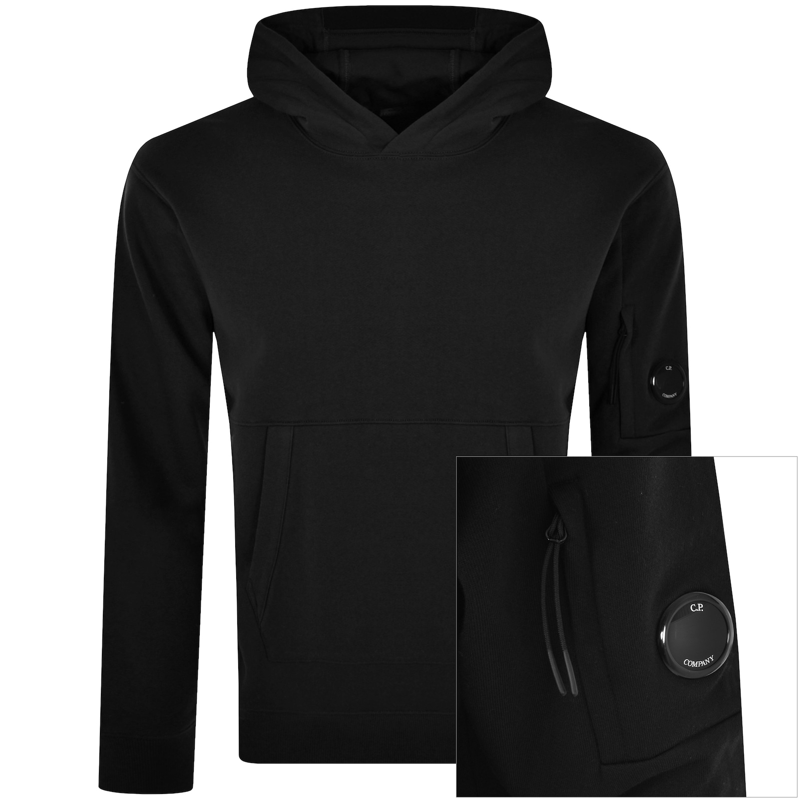 Shop C P Company Cp Company Diagonal Hoodie Black