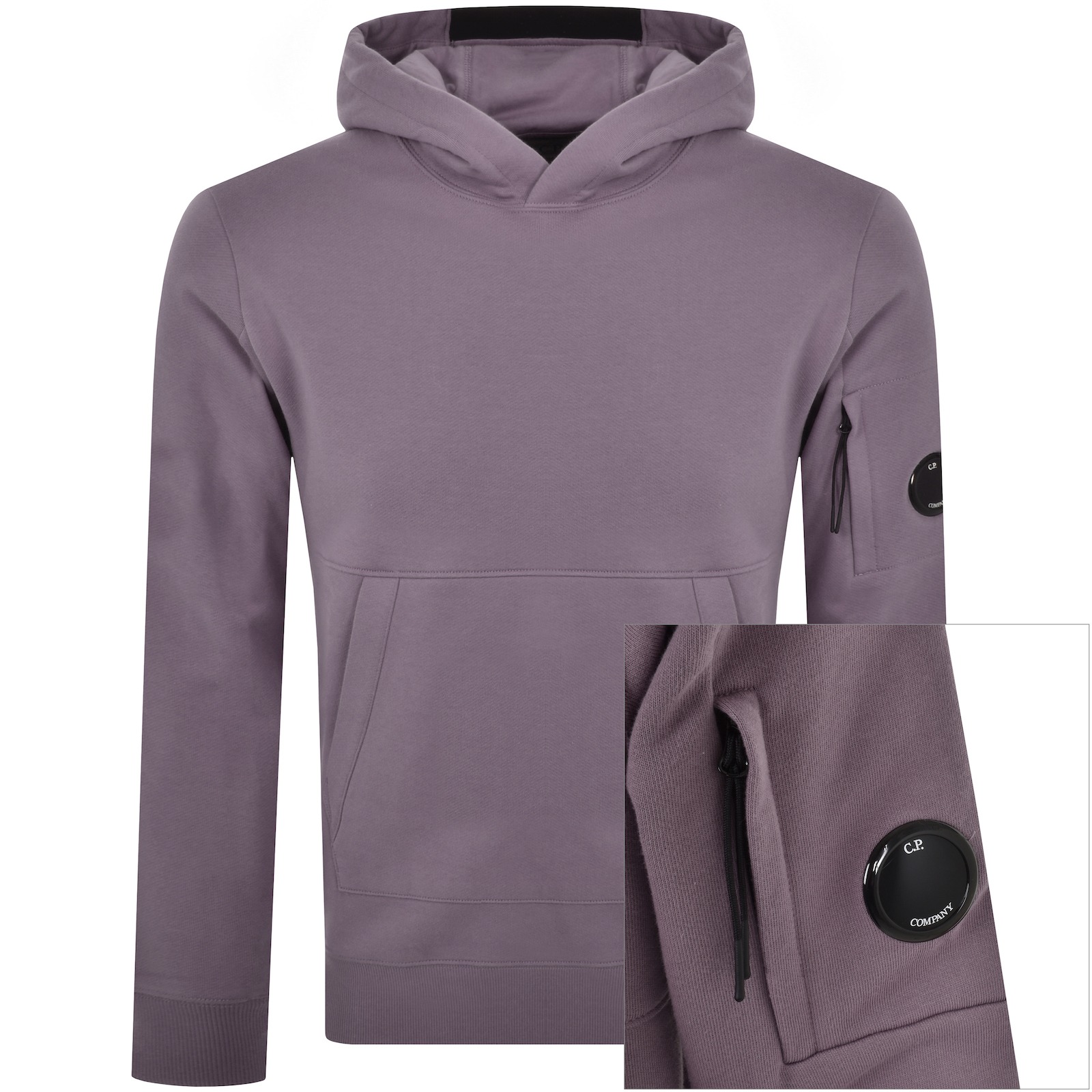 Shop C P Company Cp Company Diagonal Hoodie Purple