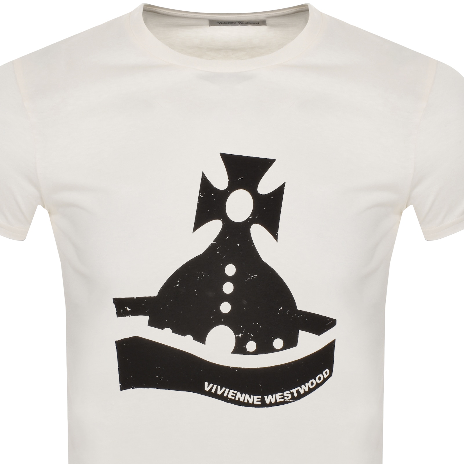 Shop Vivienne Westwood Sunken Orb T Shirt Cream