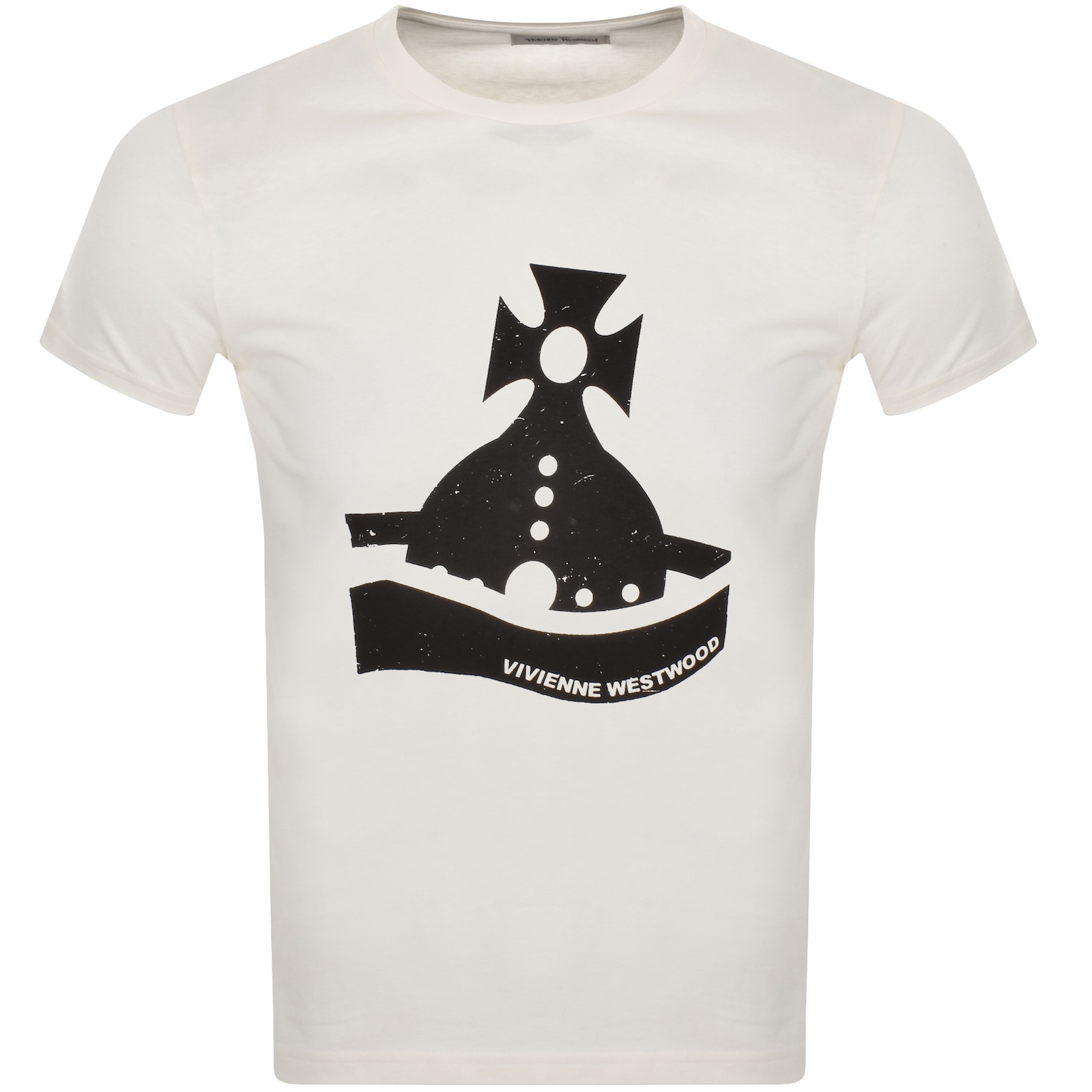 Shop Vivienne Westwood Sunken Orb T Shirt Cream