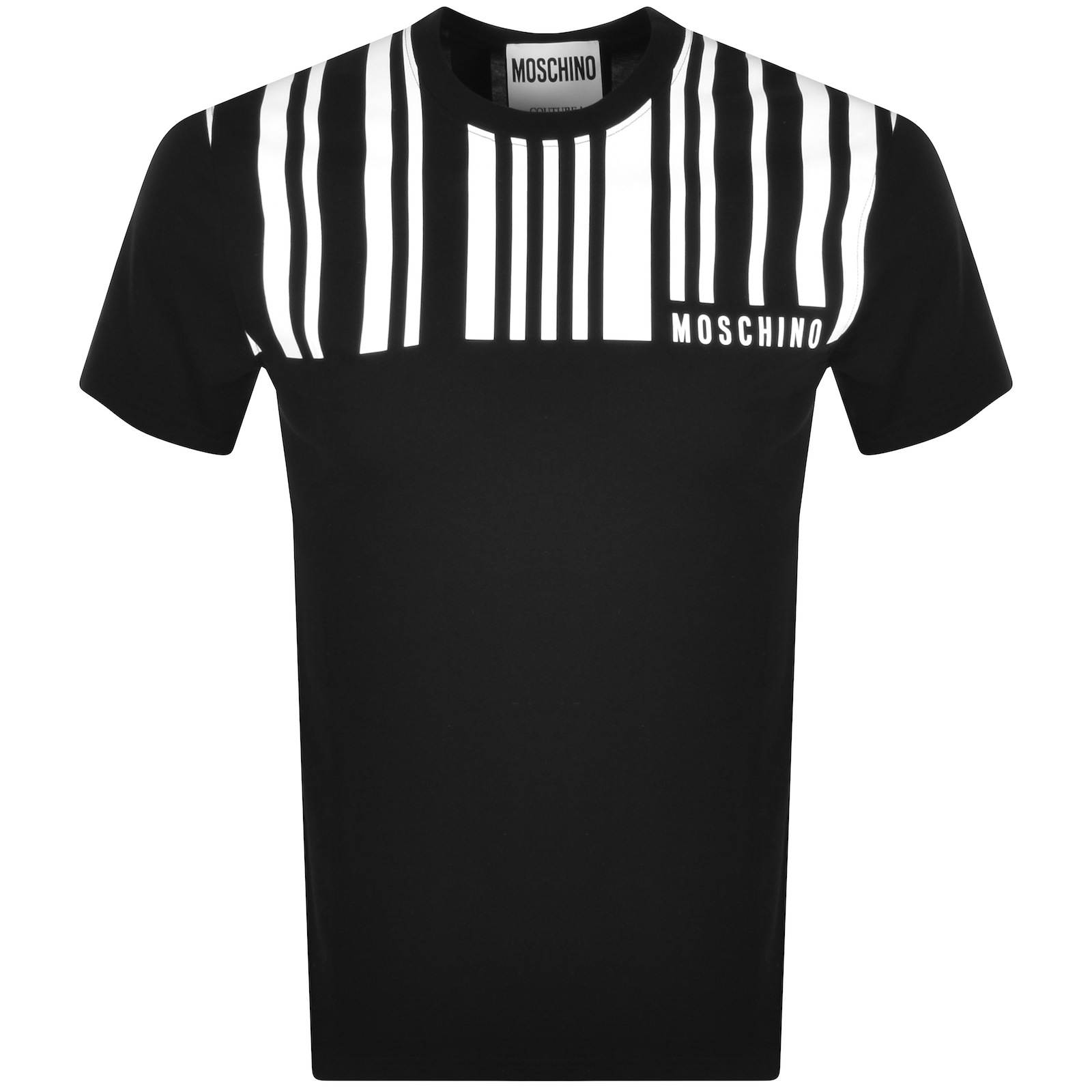 Shop Moschino Organic Cotton Jersey T Shirt Black