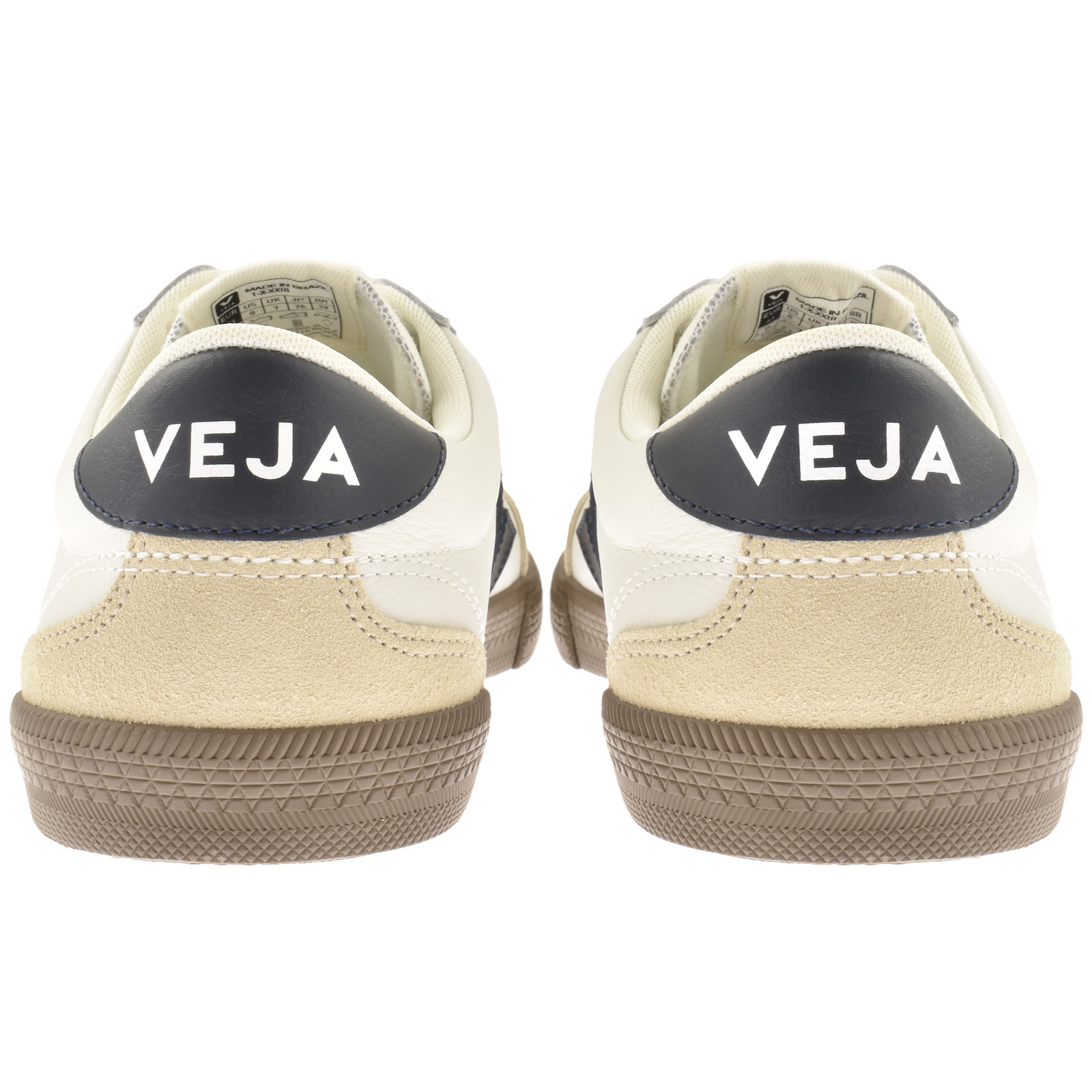 Shop Veja Volley Leather Trainers White