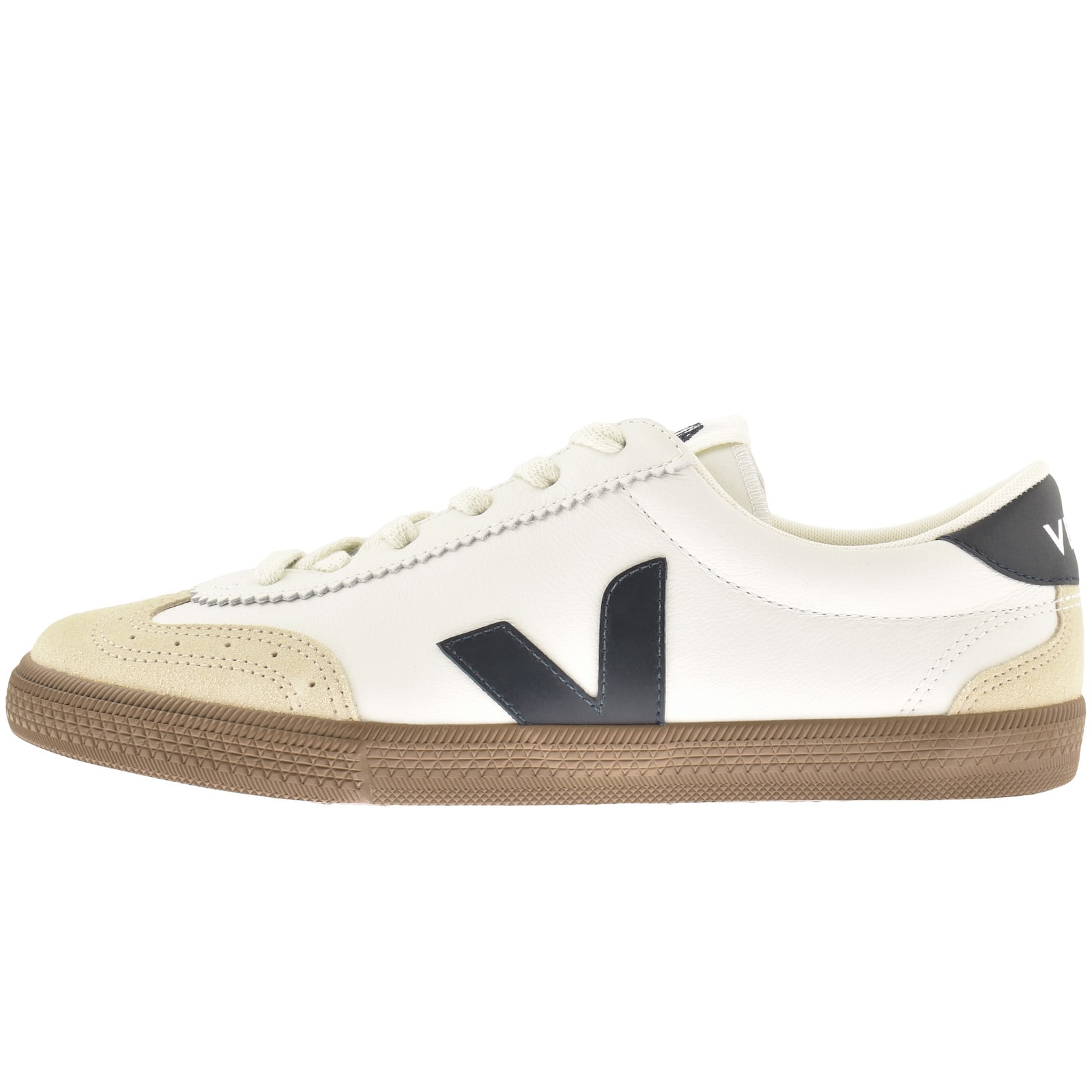 Shop Veja Volley Leather Trainers White