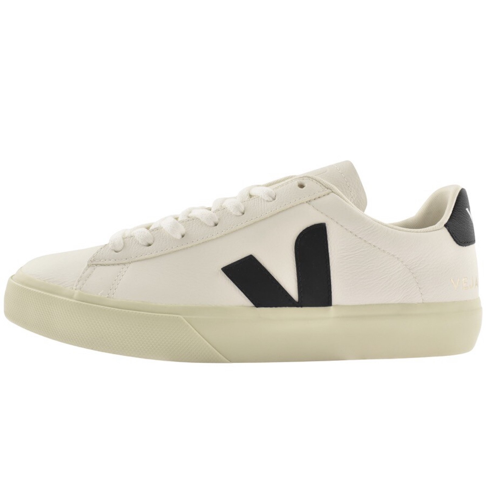 Shop Veja Campo Chromefree Leather Trainers White