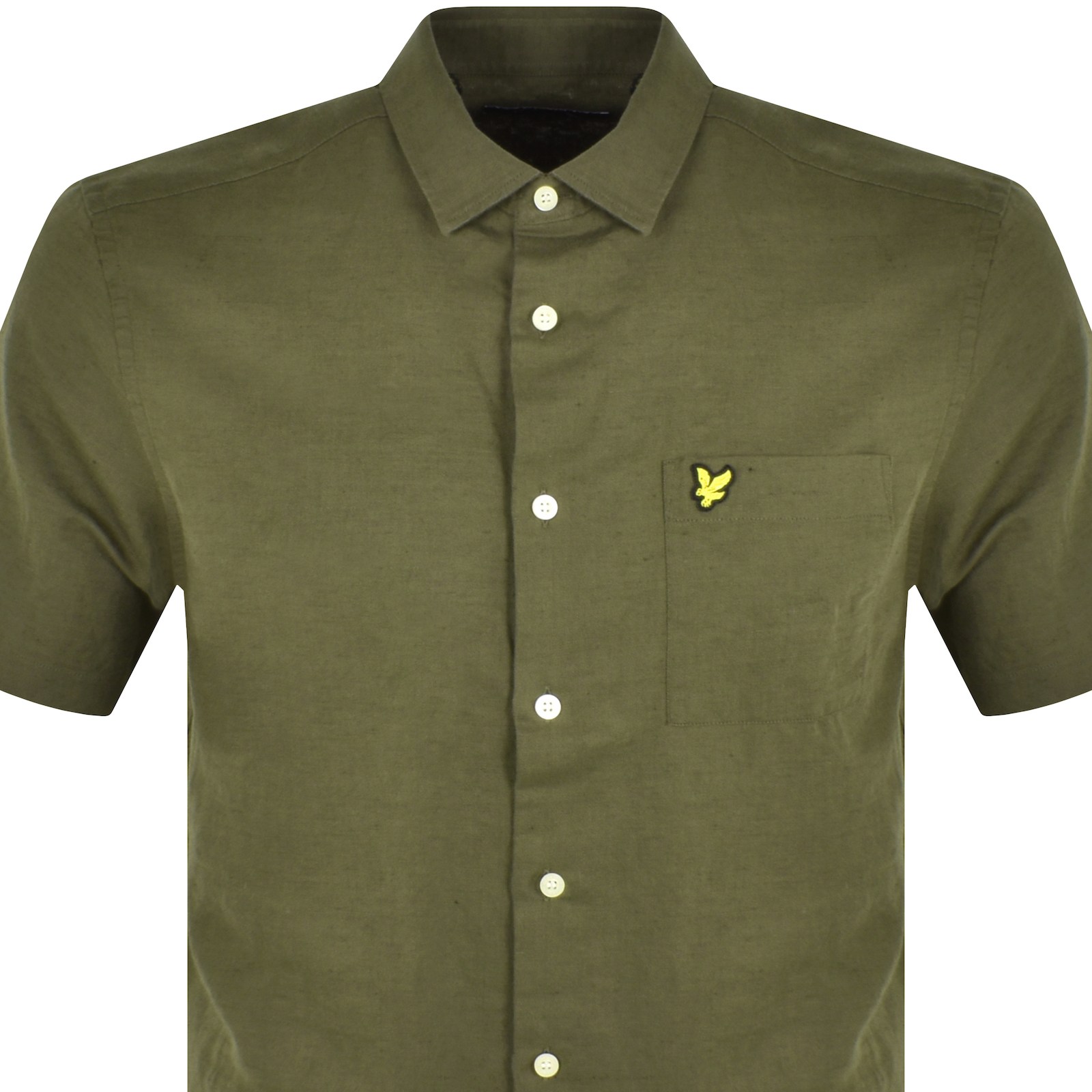 Shop Lyle & Scott Lyle And Scott Cotton Linen Shirt Green