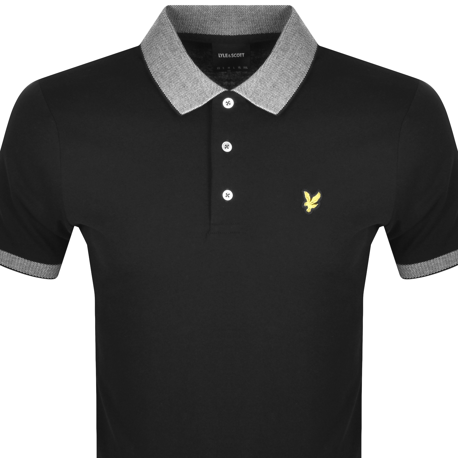 Shop Lyle & Scott Lyle And Scott Tipped Polo T Shirt Black