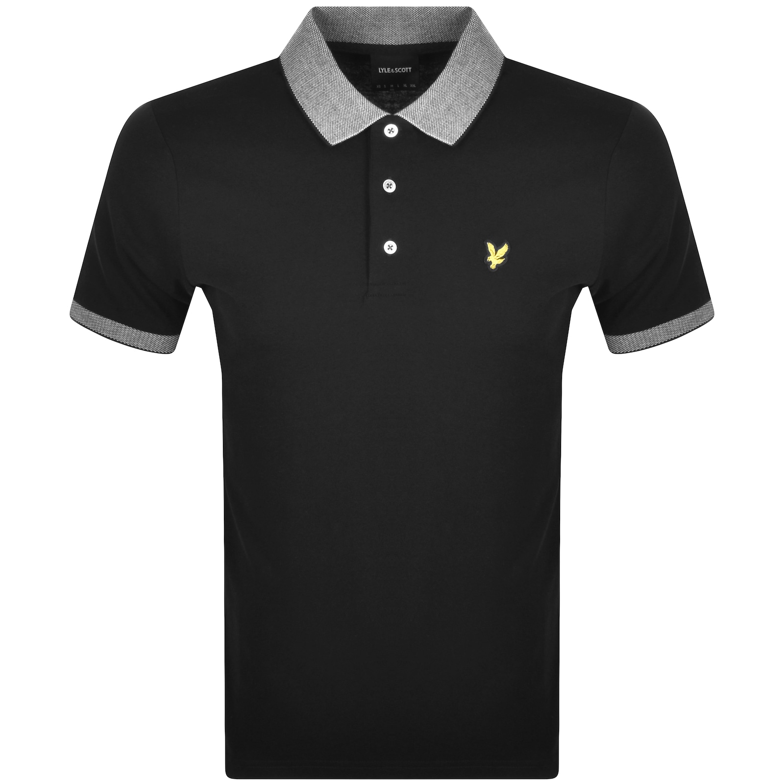 Shop Lyle & Scott Lyle And Scott Tipped Polo T Shirt Black