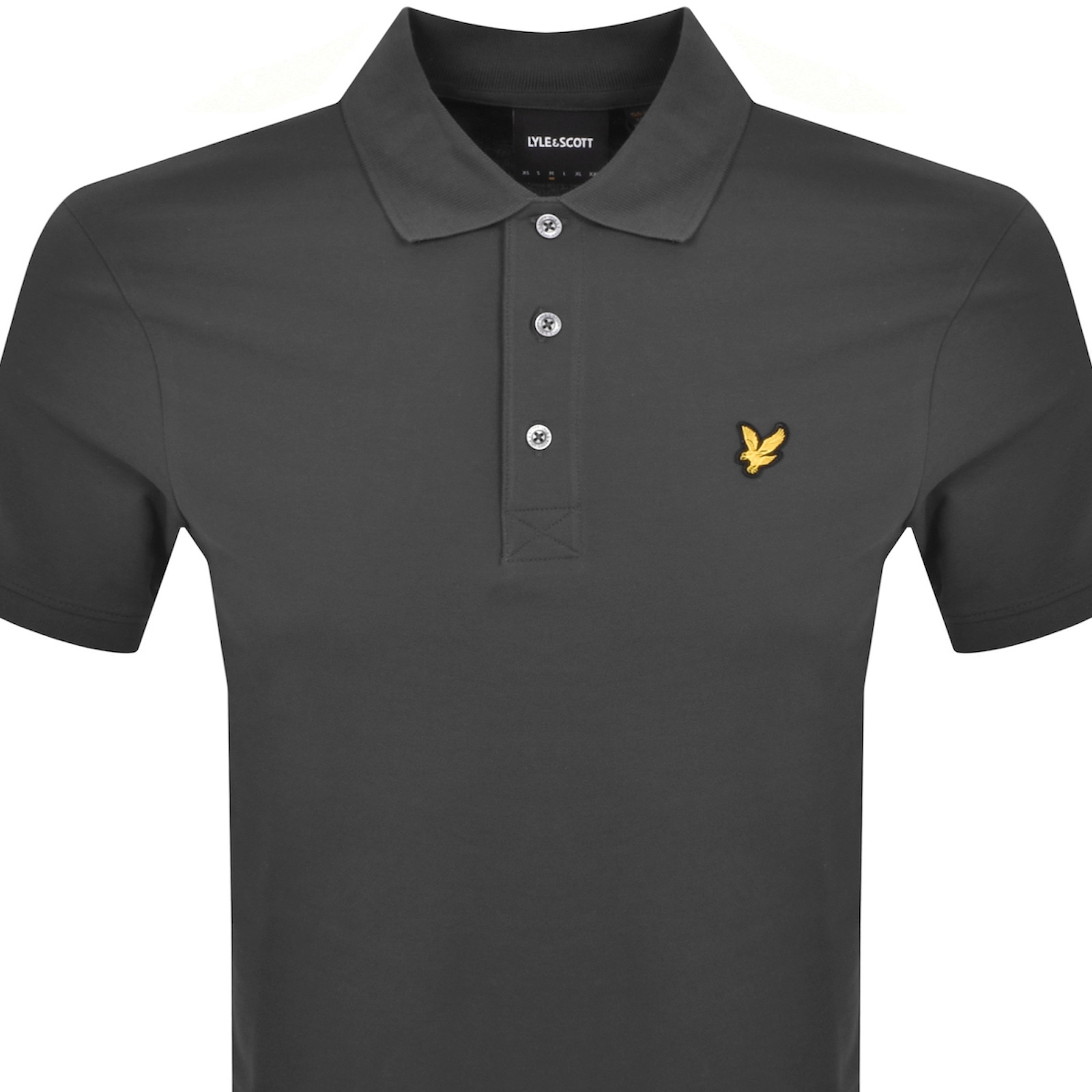 Shop Lyle & Scott Lyle And Scott Plain Polo T Shirt Grey