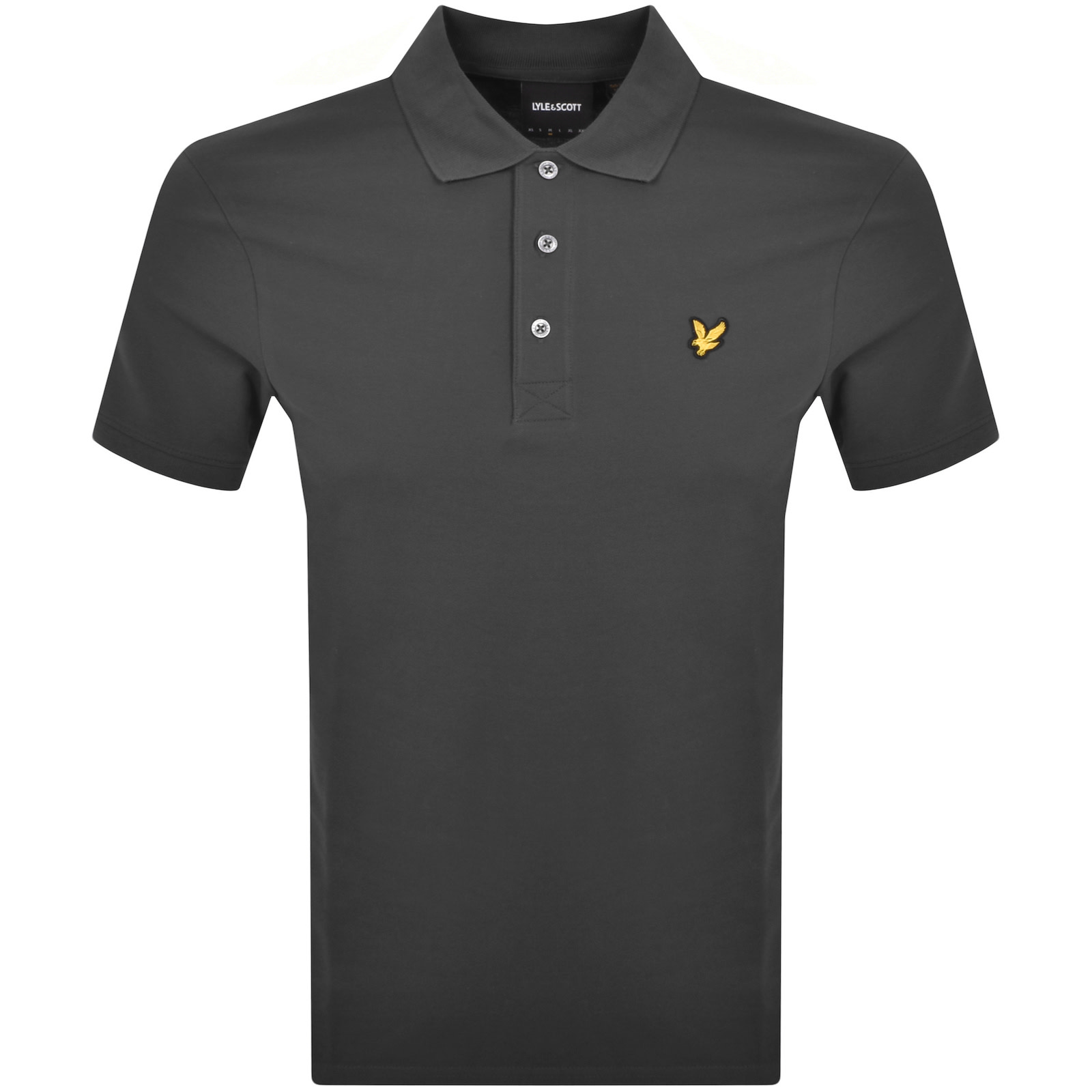 Shop Lyle & Scott Lyle And Scott Plain Polo T Shirt Grey