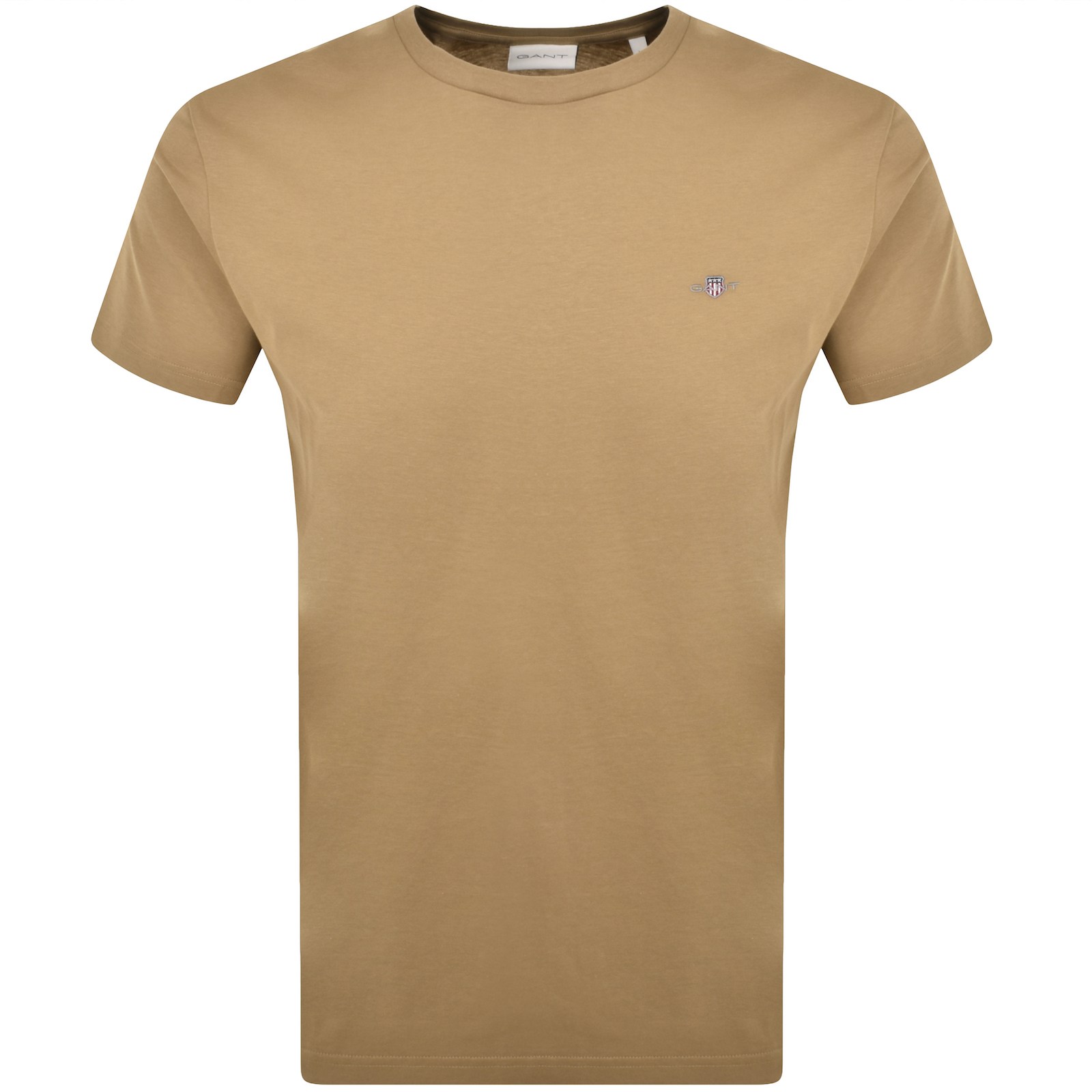 Shop Gant Original Regular Shield T Shirt Khaki