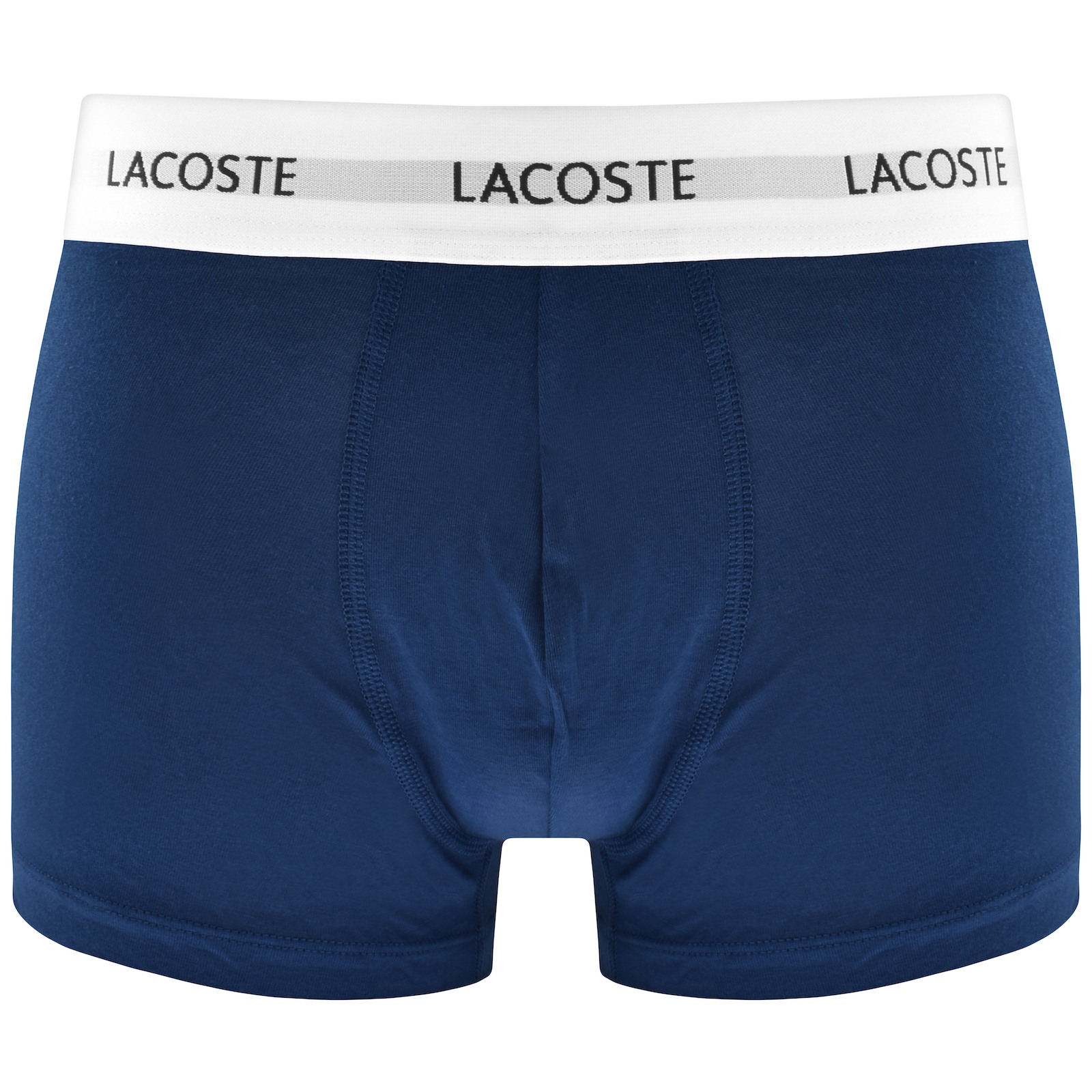 Shop Lacoste Underwear 3 Pack Boxer Trunks In Blue