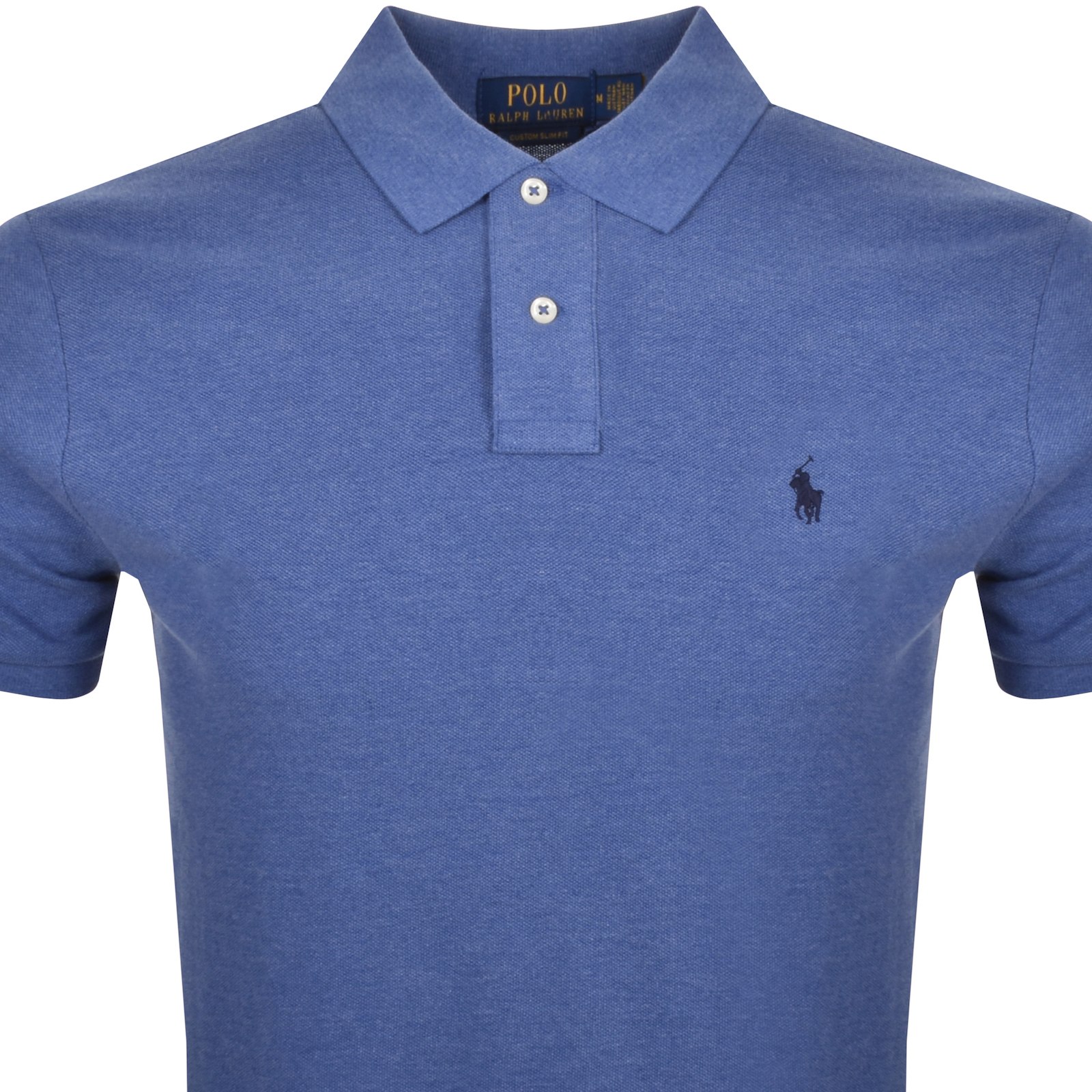 Shop Ralph Lauren Custom Slim Fit Polo T Shirt Blue