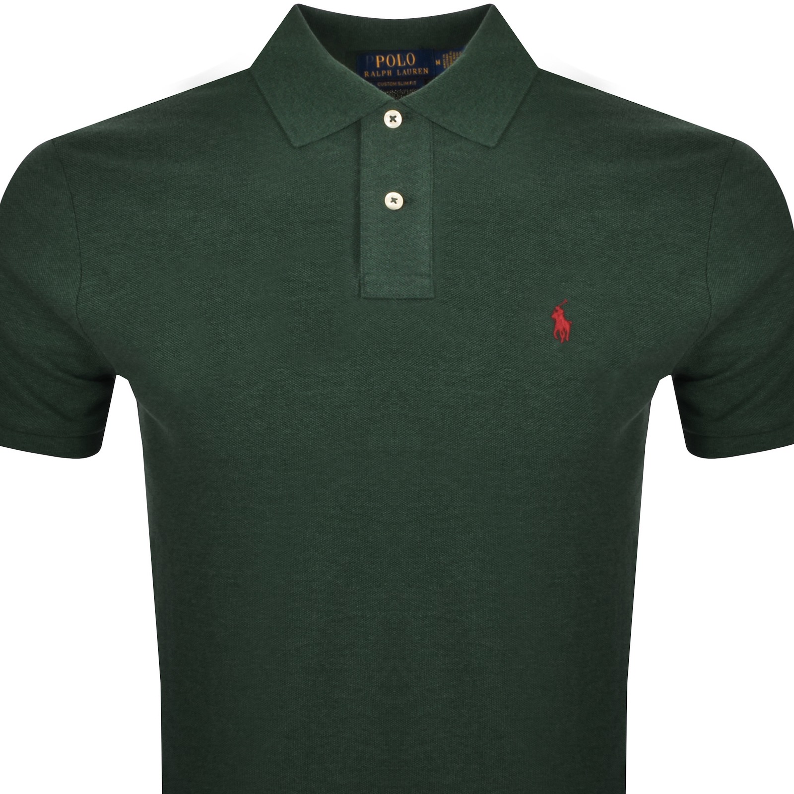 Shop Ralph Lauren Custom Slim Fit Polo T Shirt Green