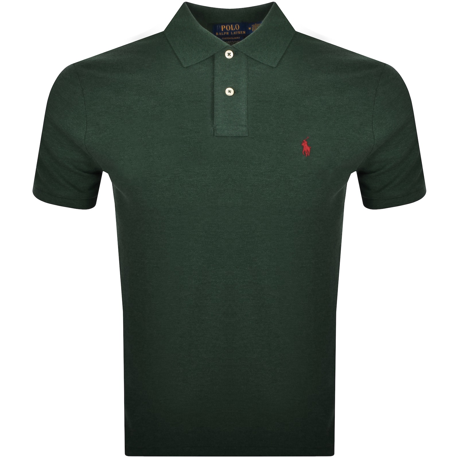 Shop Ralph Lauren Custom Slim Fit Polo T Shirt Green