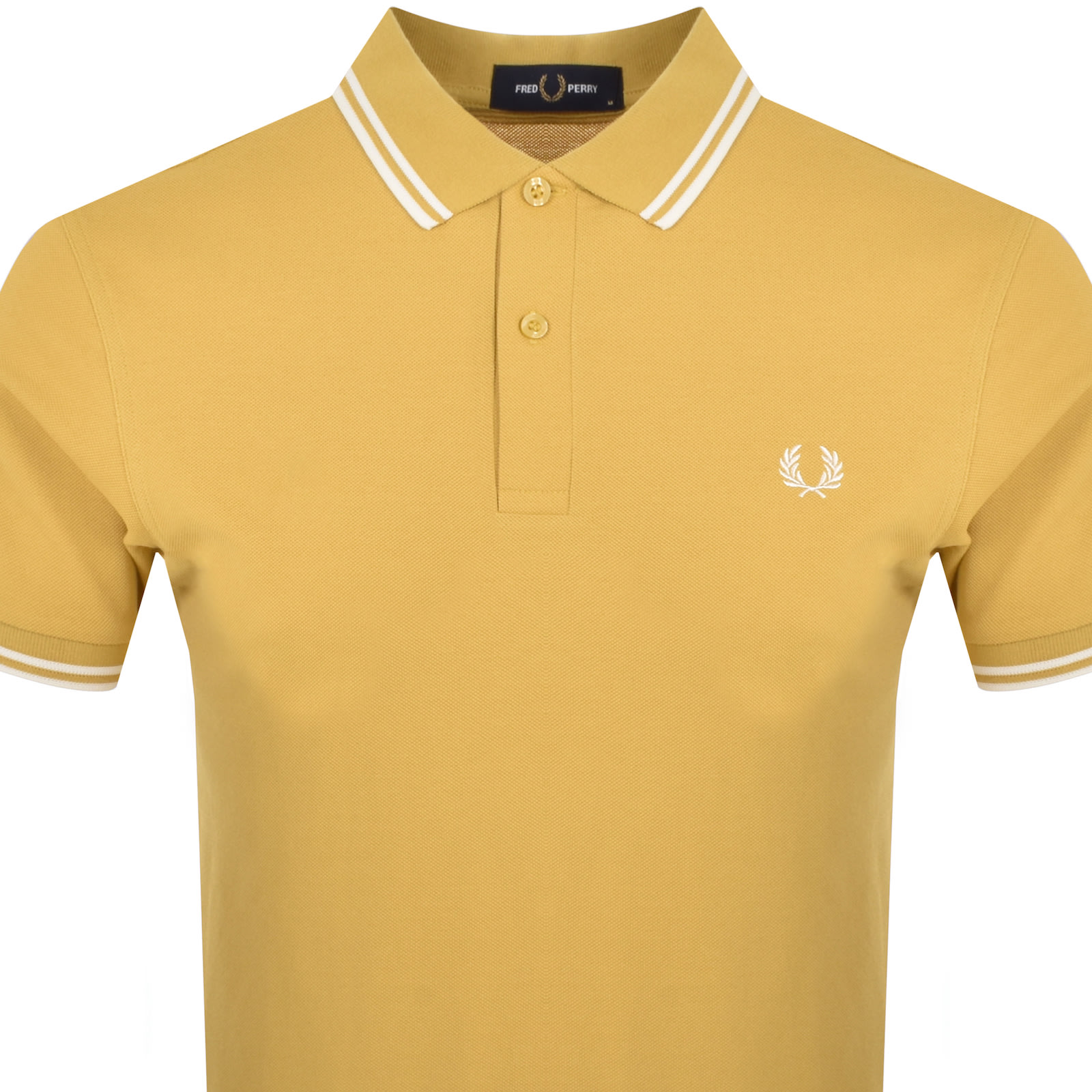 Shop Fred Perry Twin Tipped Polo T Shirt Yellow