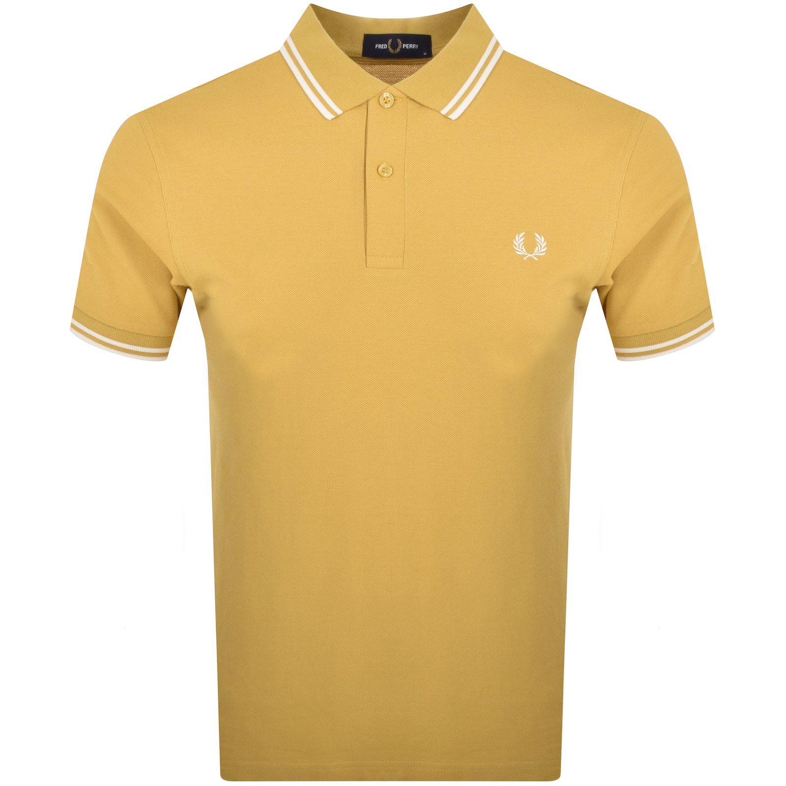 Shop Fred Perry Twin Tipped Polo T Shirt Yellow