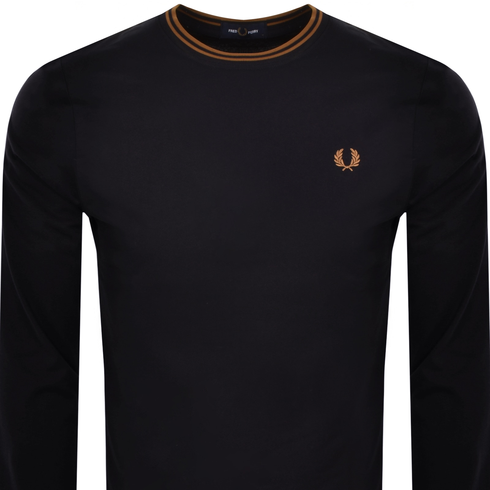 Shop Fred Perry Twin Tipped Long Sleeved T Shirt Navy