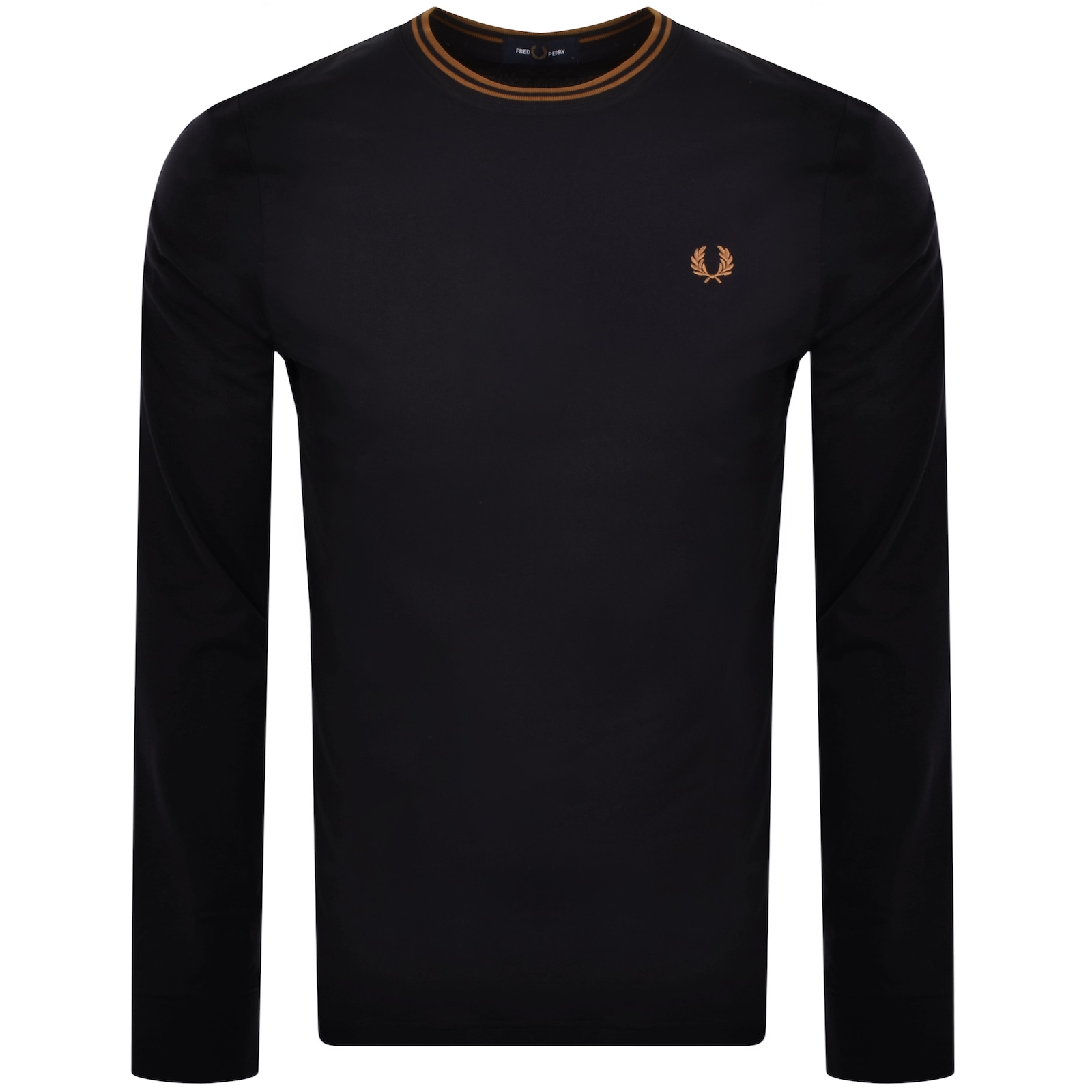 Shop Fred Perry Twin Tipped Long Sleeved T Shirt Navy