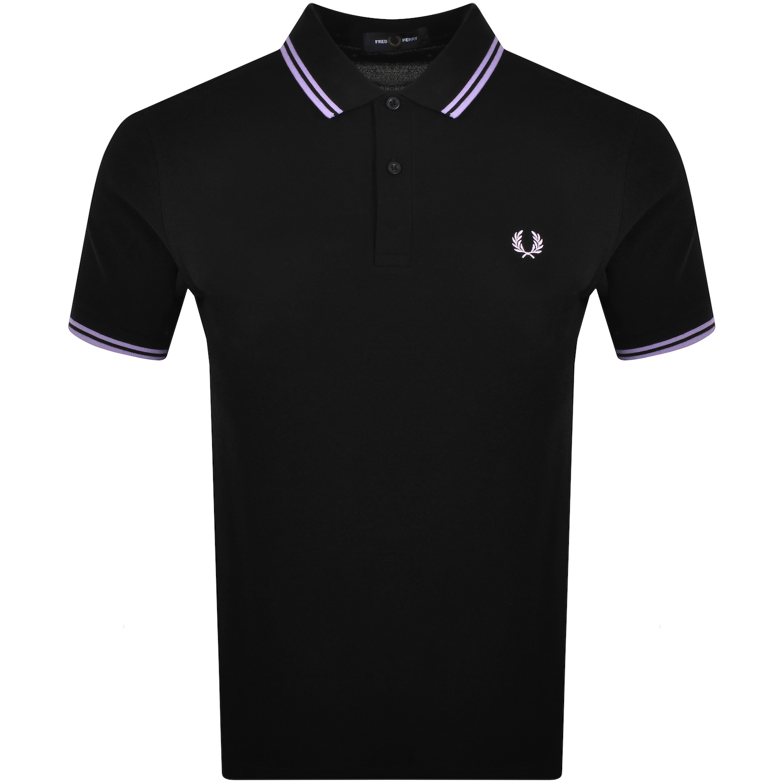 Shop Fred Perry Twin Tipped Polo T Shirt Black