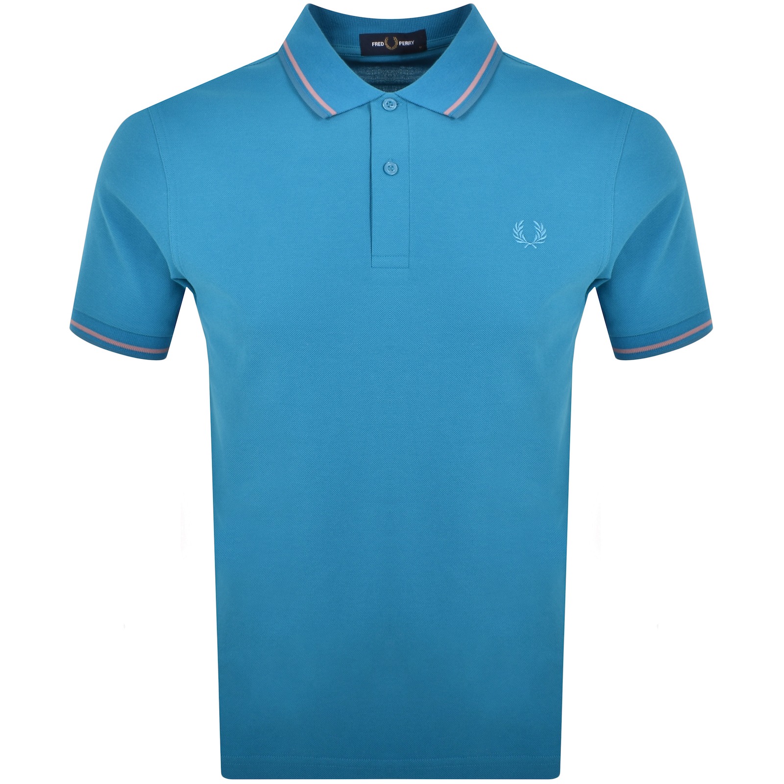 Shop Fred Perry Twin Tipped Polo T Shirt Blue