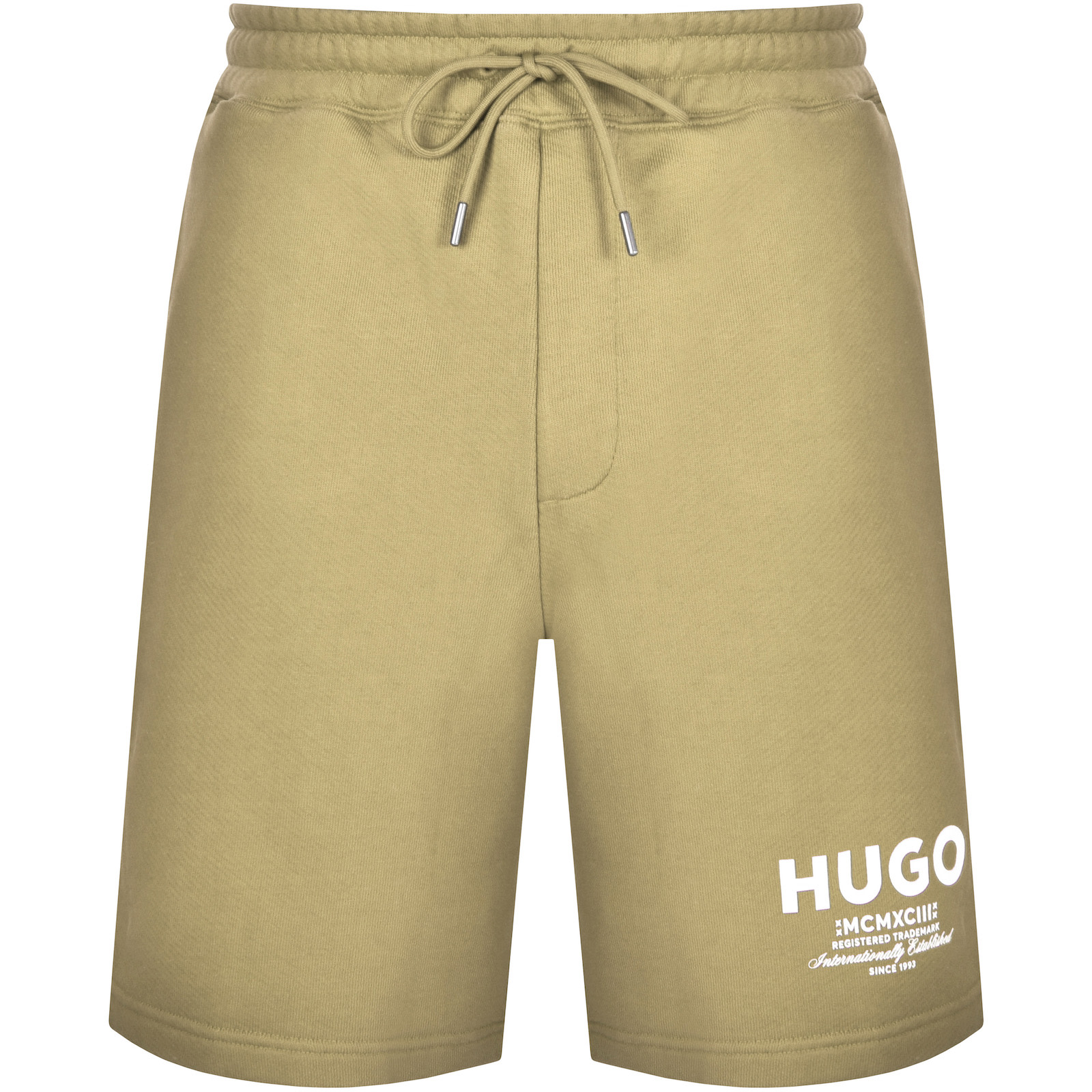 Shop Hugo Blue Nomario Shorts Beige