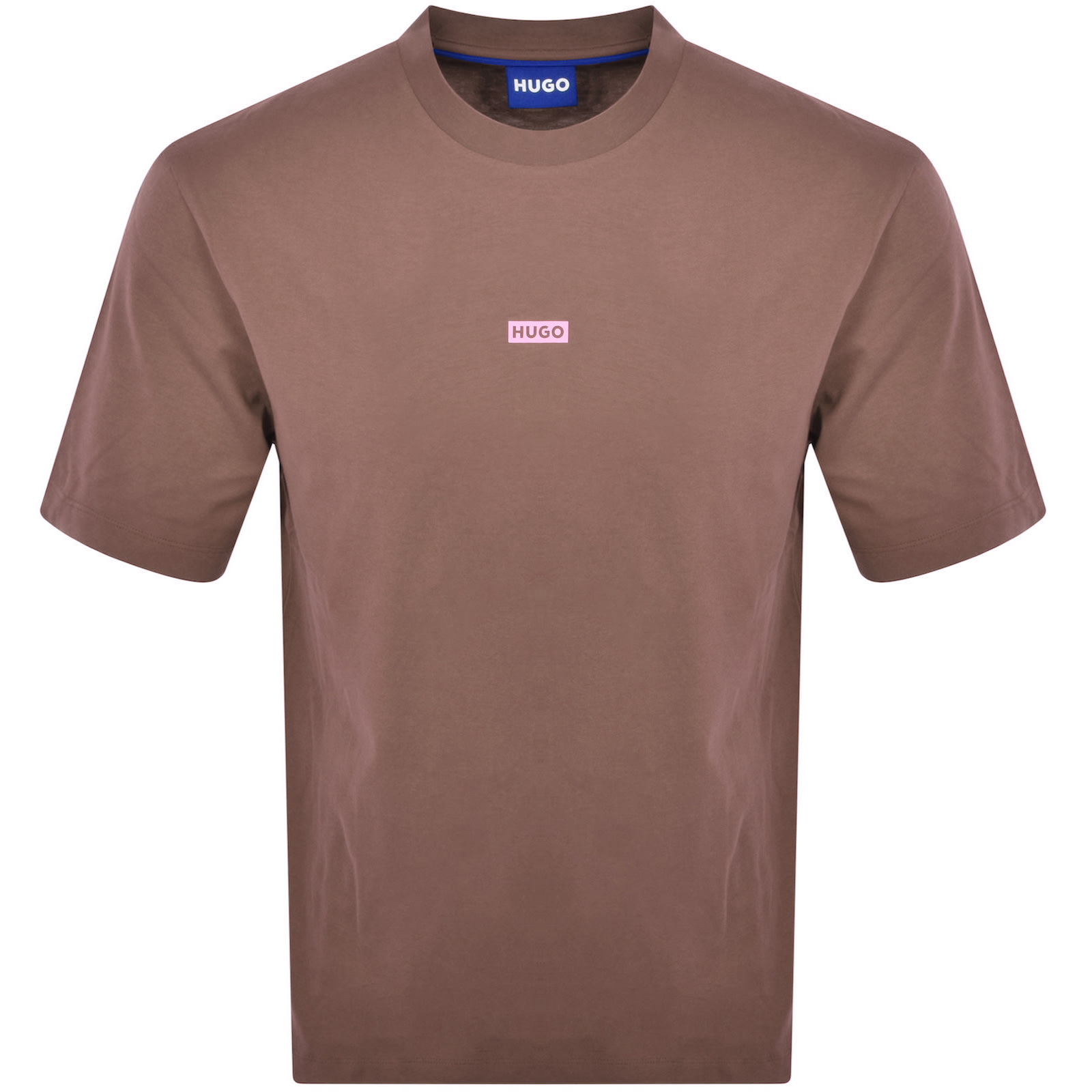 Shop Hugo Blue Nalono T Shirt Brown