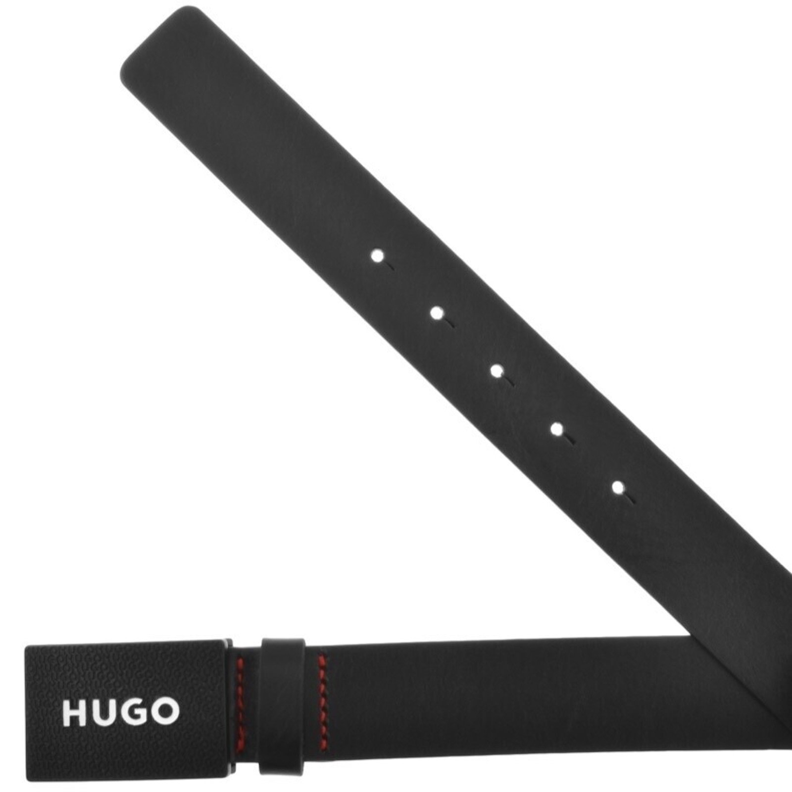 Shop Hugo Logo Gilao Belt Black