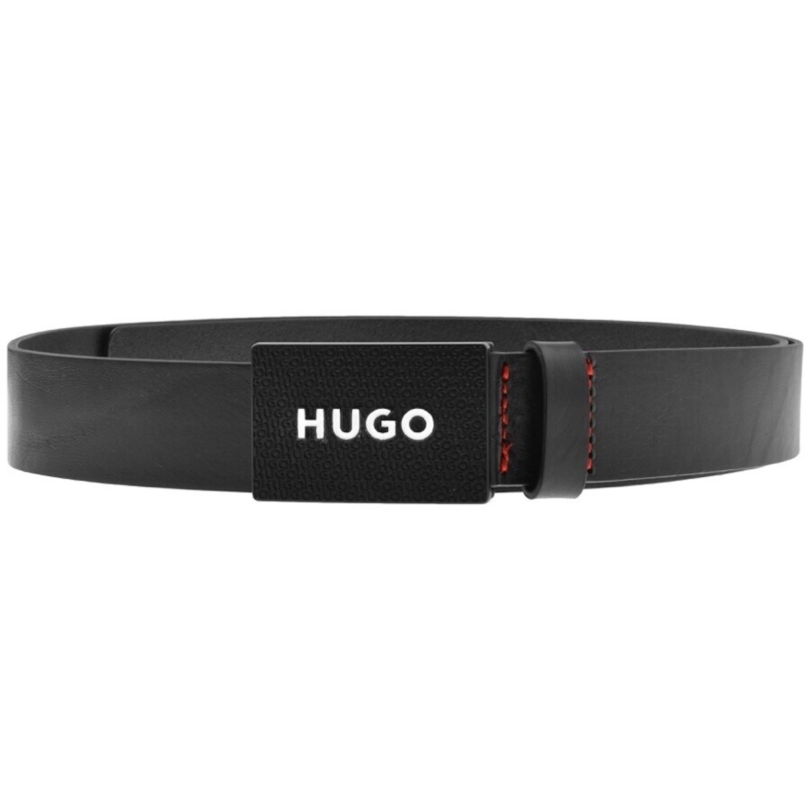 Shop Hugo Logo Gilao Belt Black