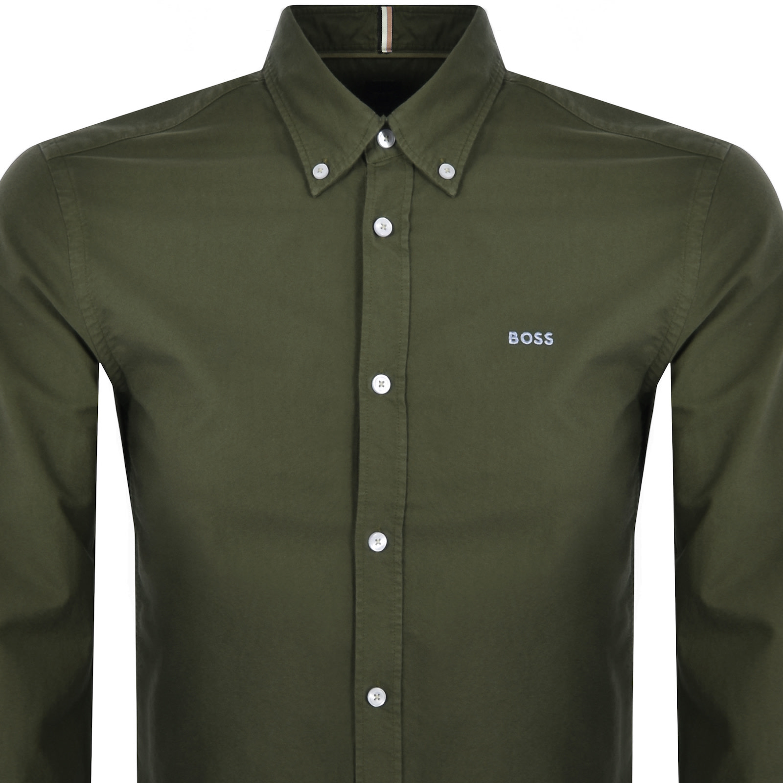 Shop Boss Business Boss H Roan Long Sleeve Shirt Green