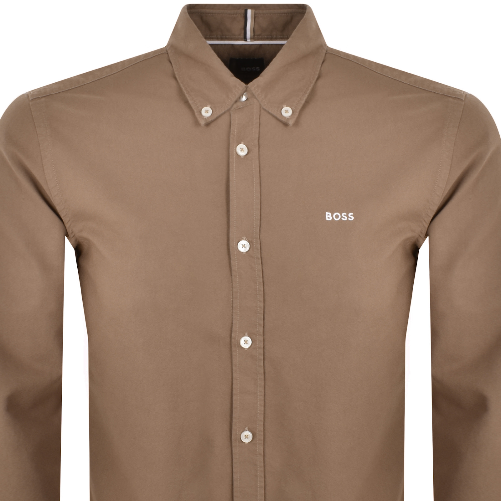 BOSS BUSINESS BOSS H ROAN LONG SLEEVE SHIRT BROWN 