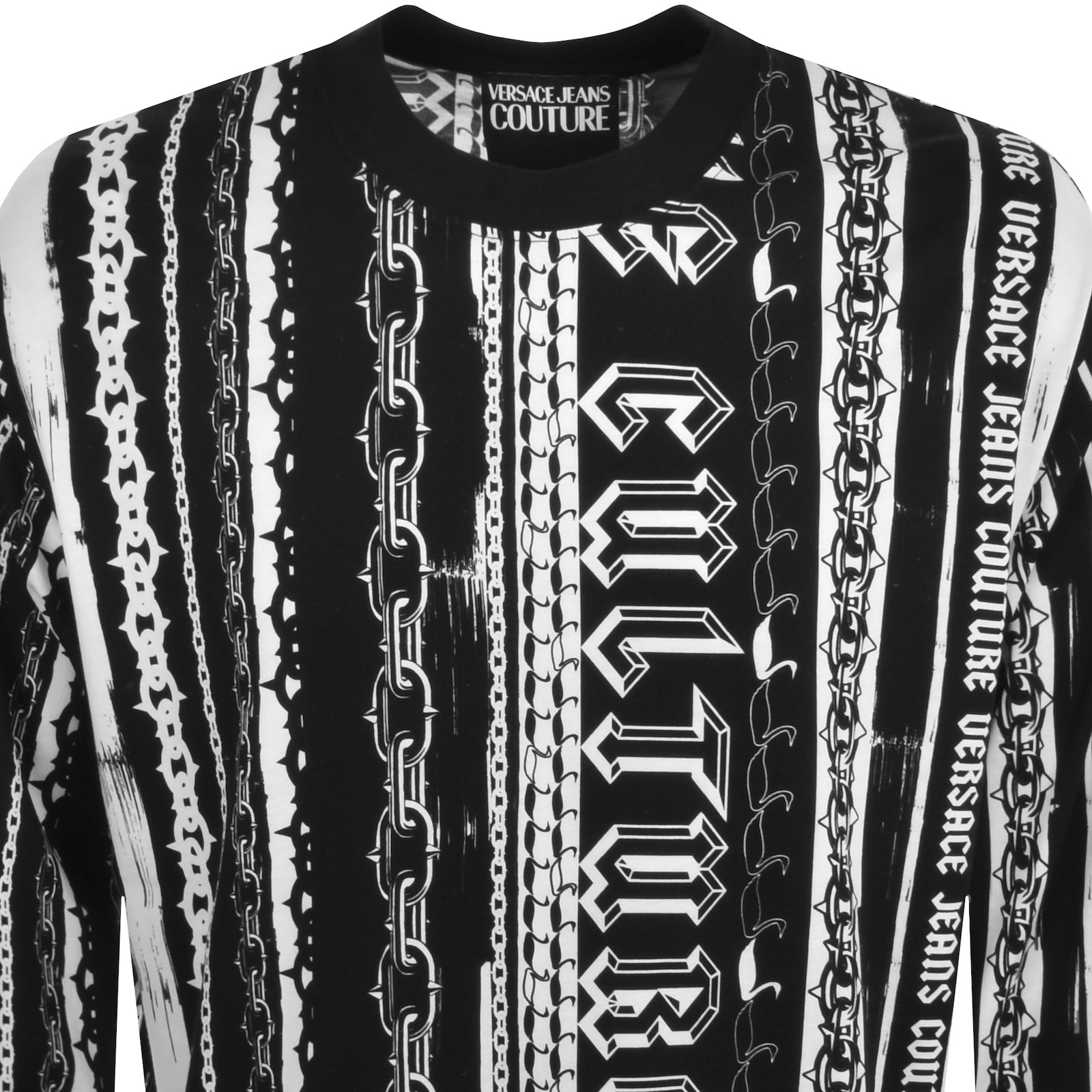 Versace Jeans Couture Long Sleeve T Shirt Black In Black