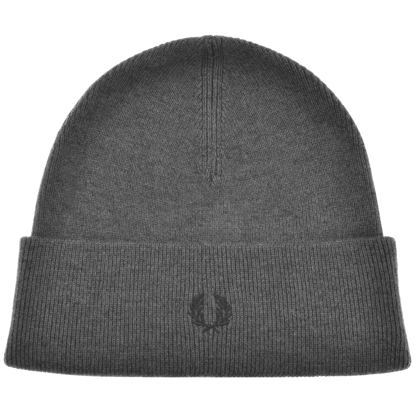 Shop Fred Perry Classic Beanie Hat Grey