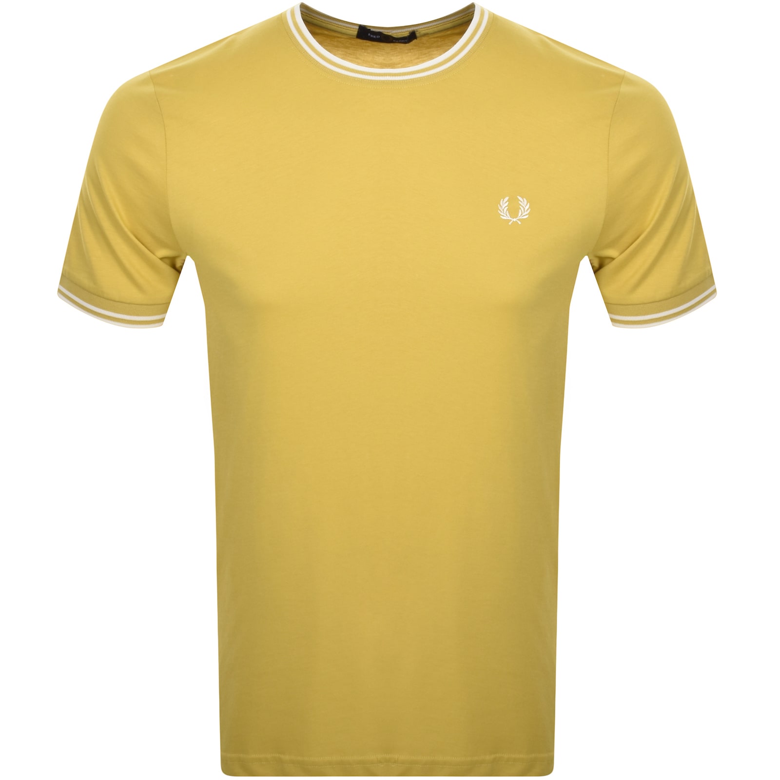 Shop Fred Perry Twin Tipped T Shirt Yellow