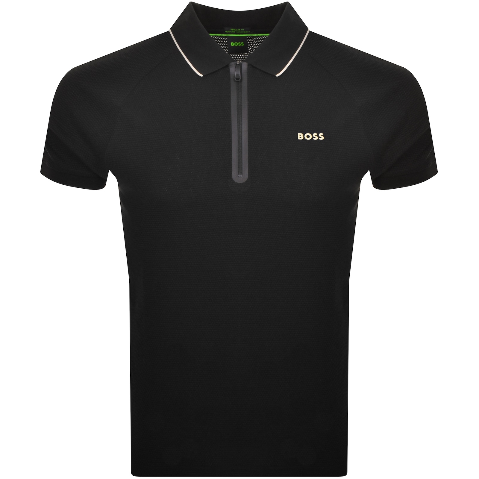 BOSS ATHLEISURE BOSS PHILIX POLO T SHIRT BLACK 