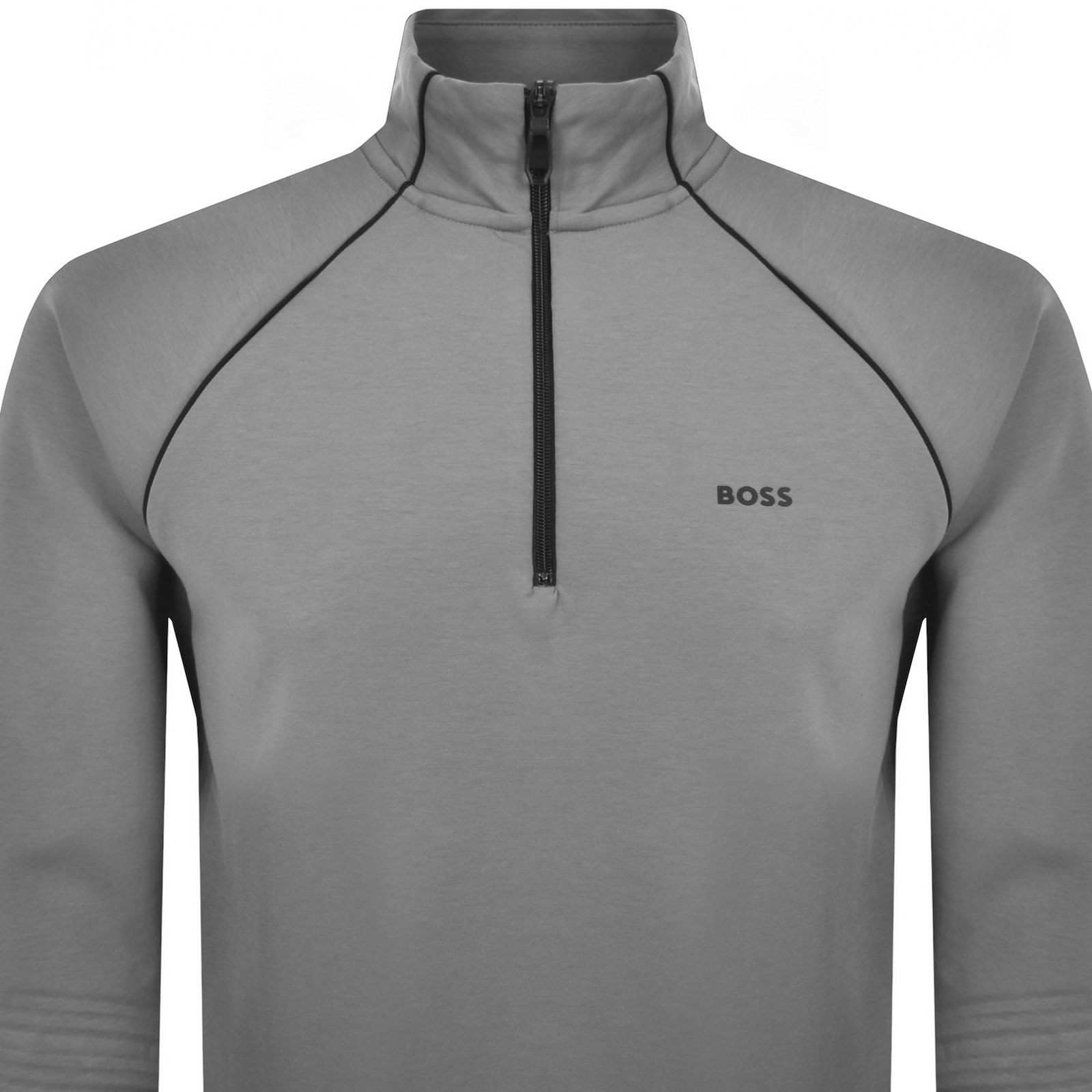 Shop Boss Athleisure Boss Sweat 1 Half Zip Sweatshirt Grey