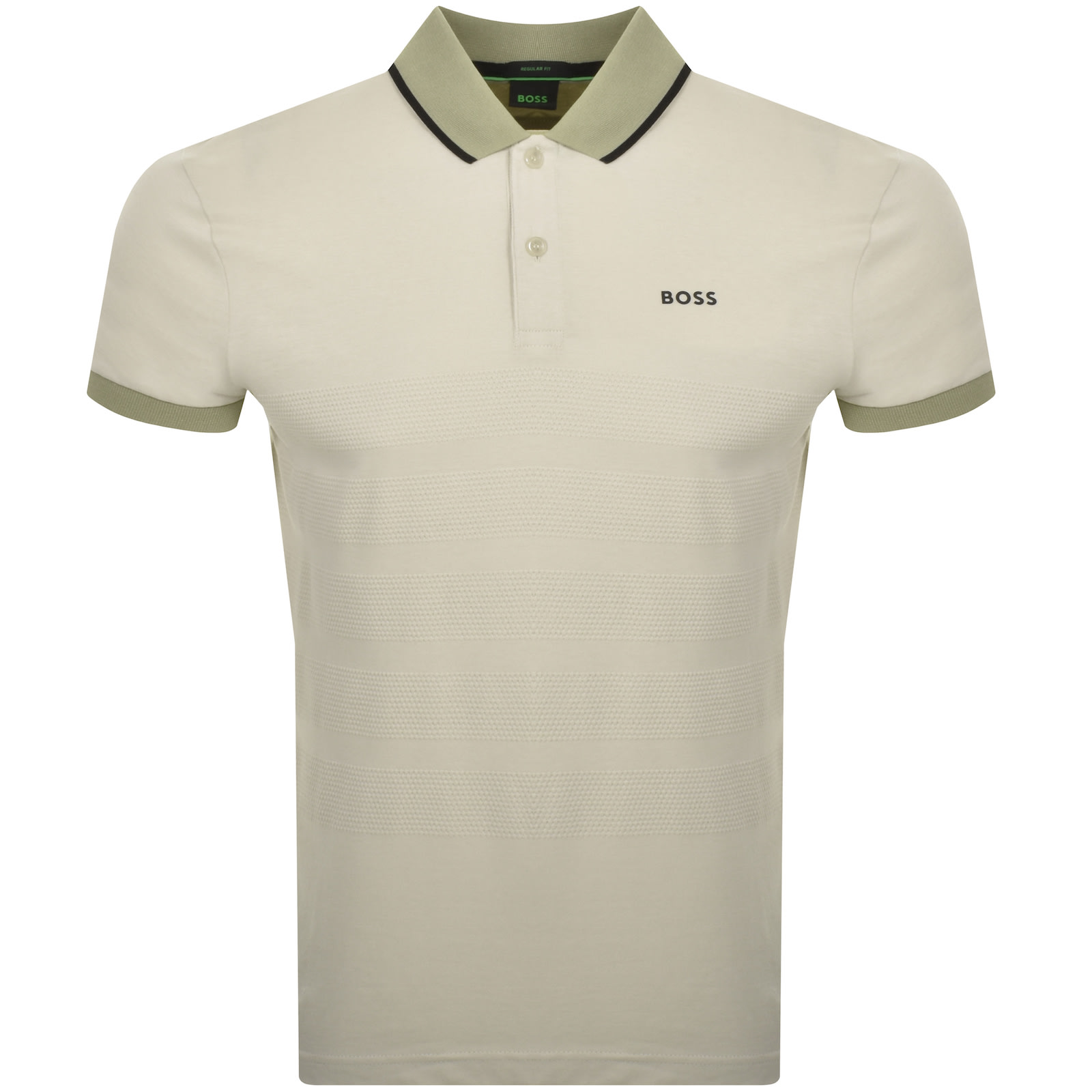 BOSS ATHLEISURE BOSS PADDY 5 POLO T SHIRT BEIGE 