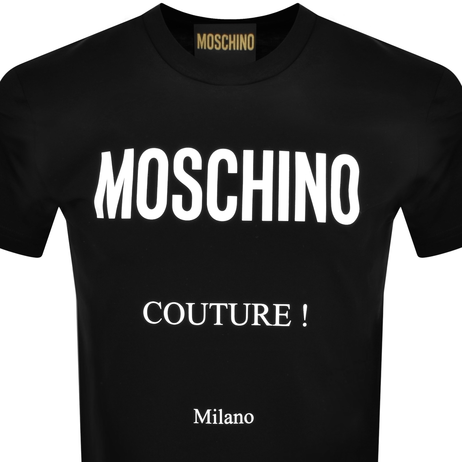 Shop Moschino Logo T Shirt Black