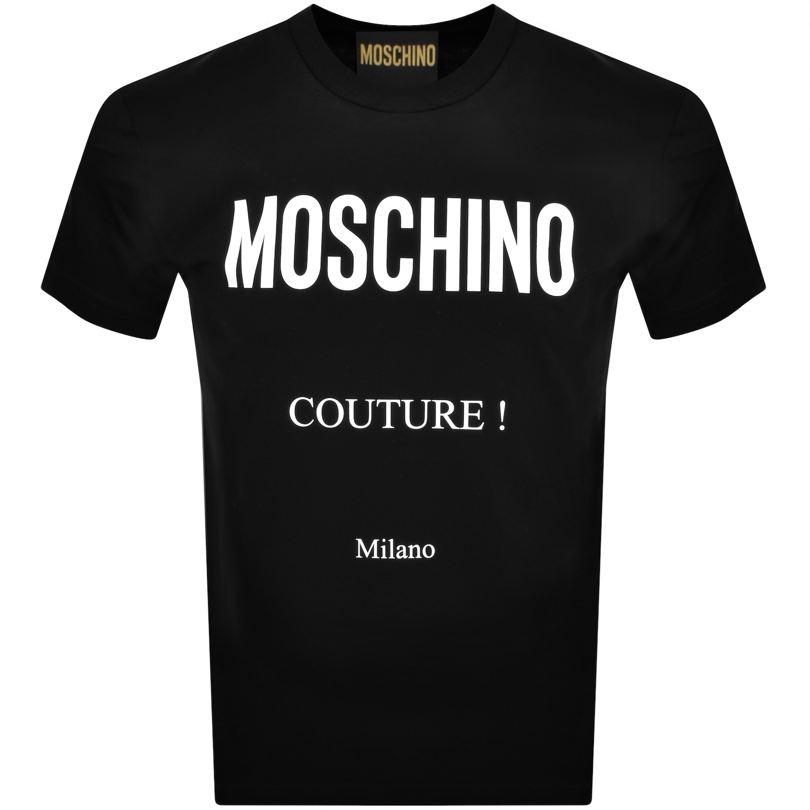 Shop Moschino Logo T Shirt Black