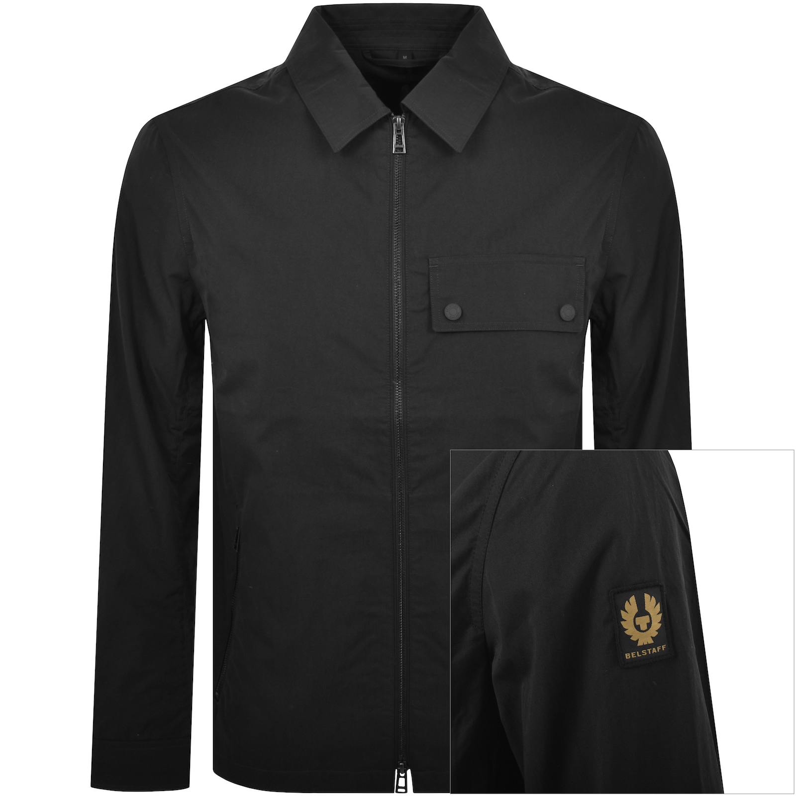 Shop Belstaff Depot Overshirt Black