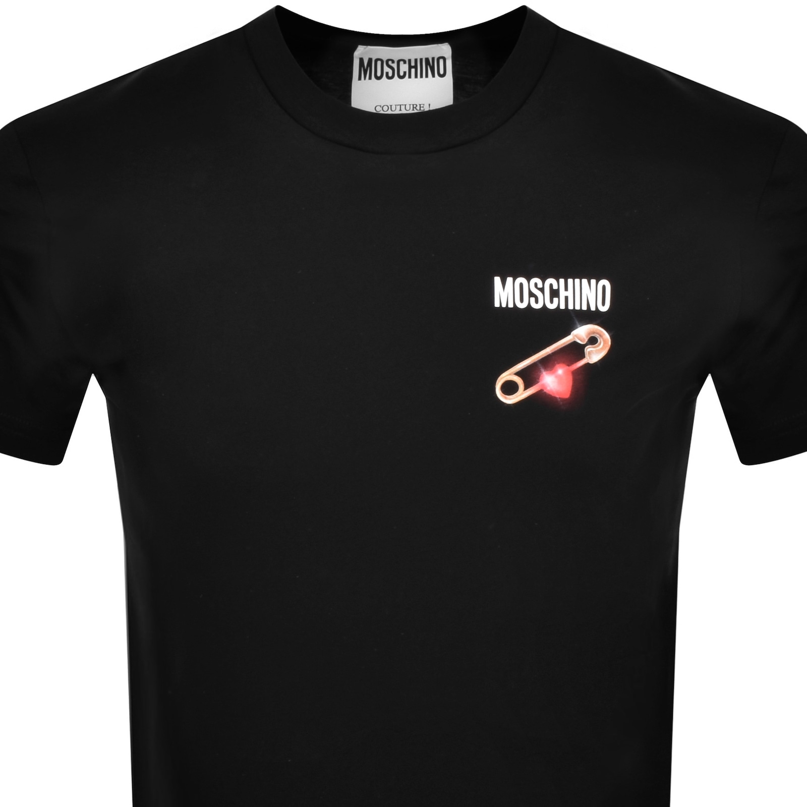 Shop Moschino Logo T Shirt Black