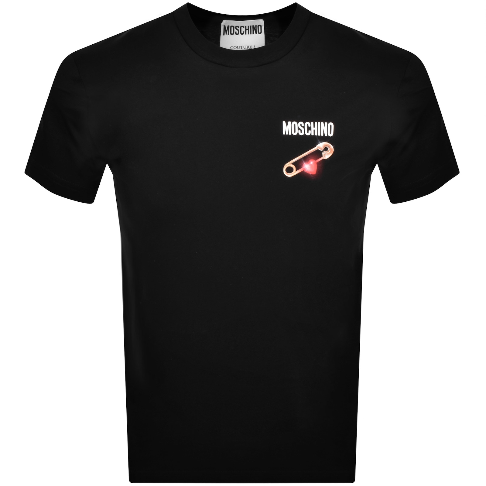 Shop Moschino Logo T Shirt Black