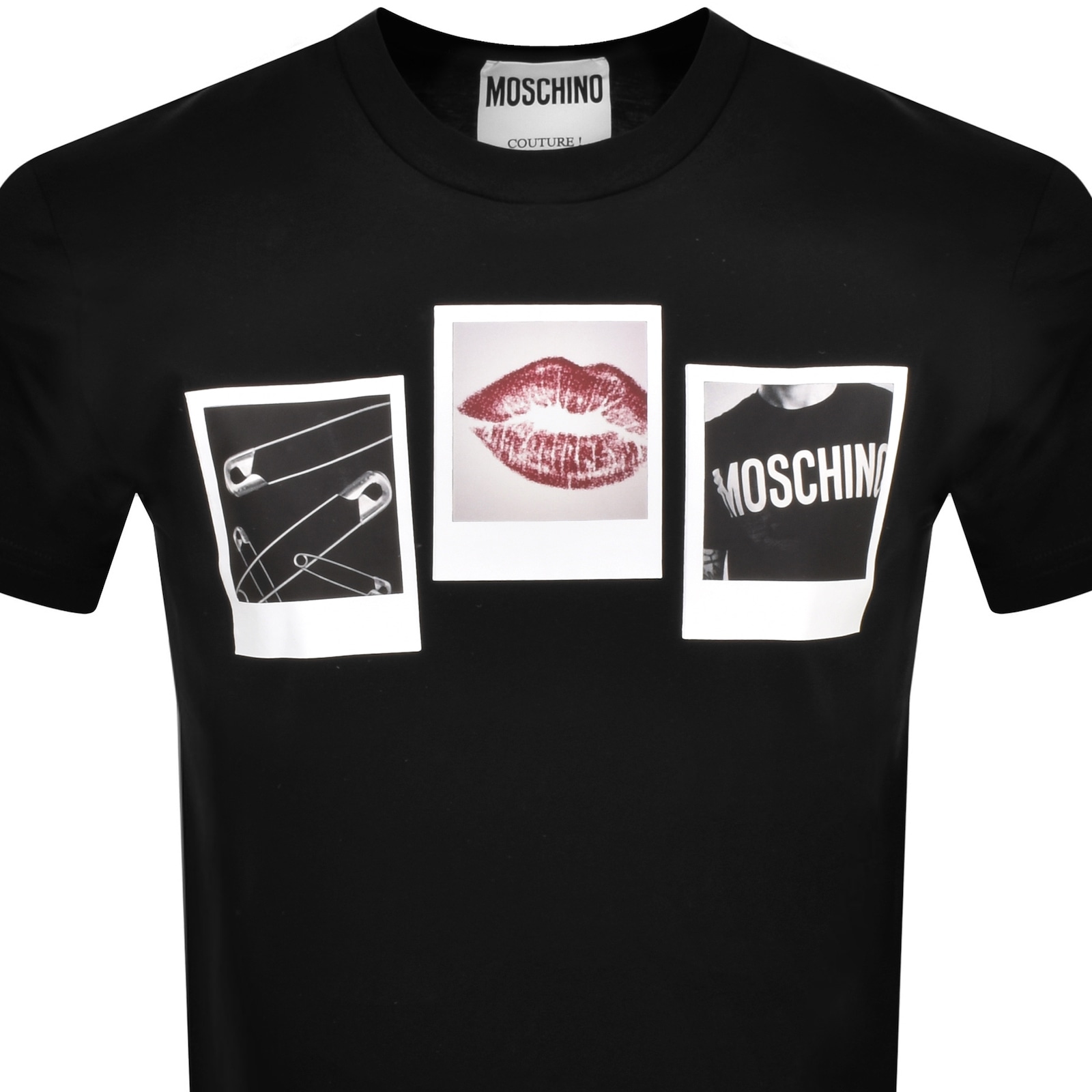 Shop Moschino Graphic T Shirt Black