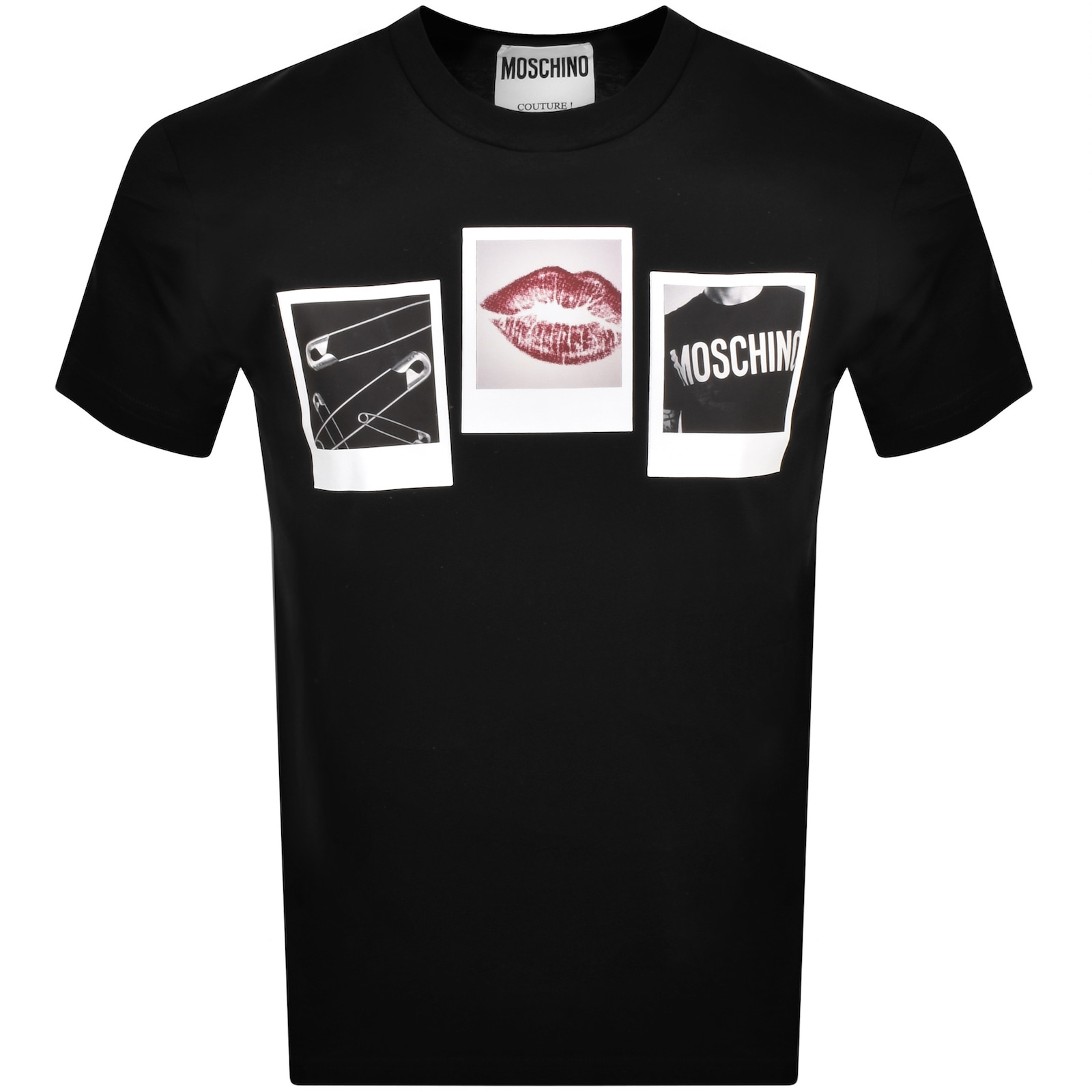 Shop Moschino Graphic T Shirt Black