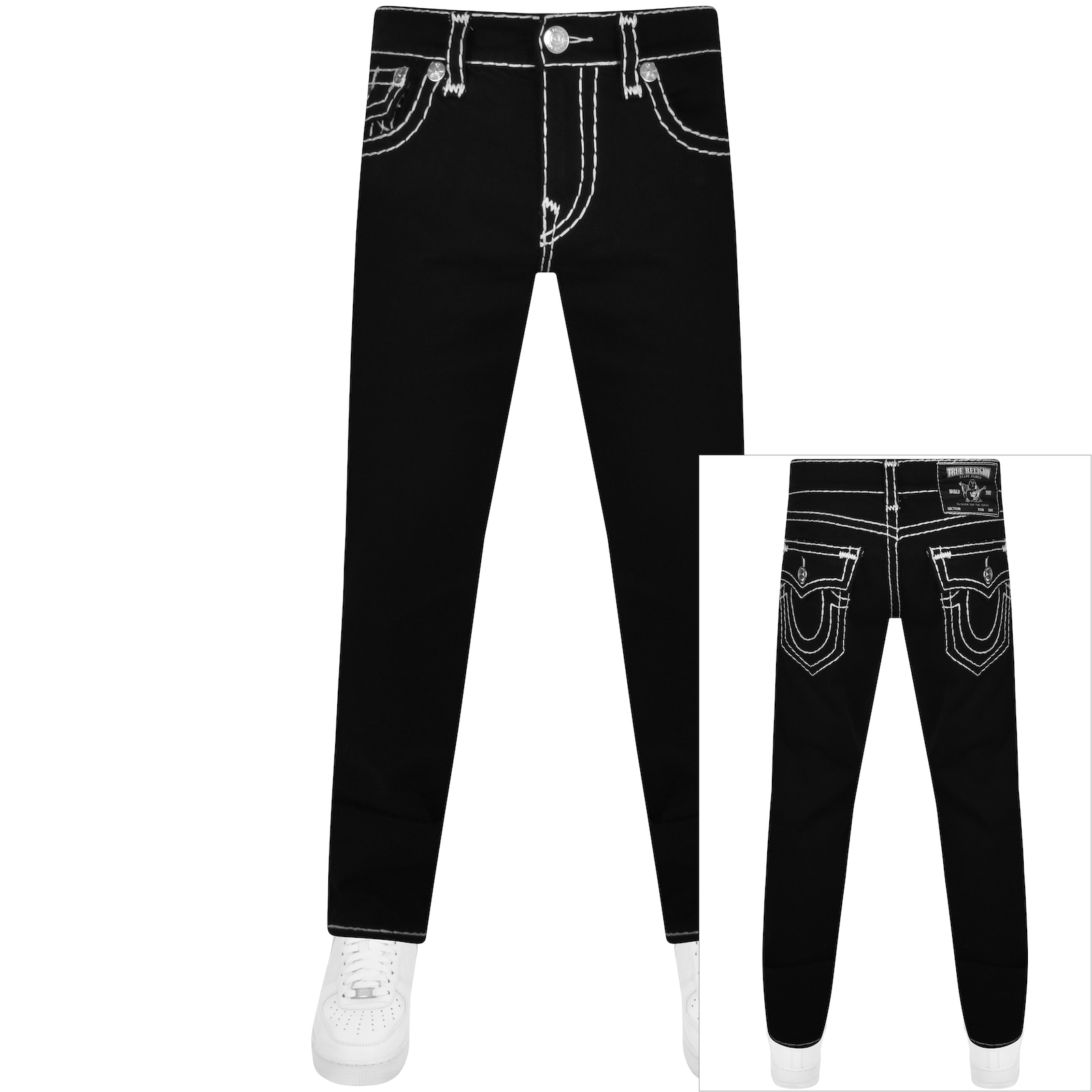 Shop True Religion Ricky Super T Jeans Black