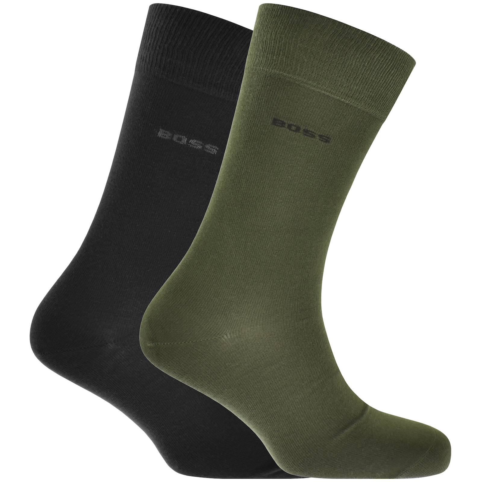 Shop Boss Business Boss 2 Pack Logo Socks In Green