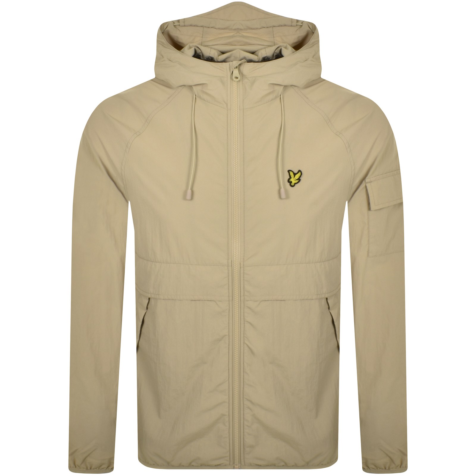 Shop Lyle & Scott Lyle And Scott Windbreaker Jacket Beige