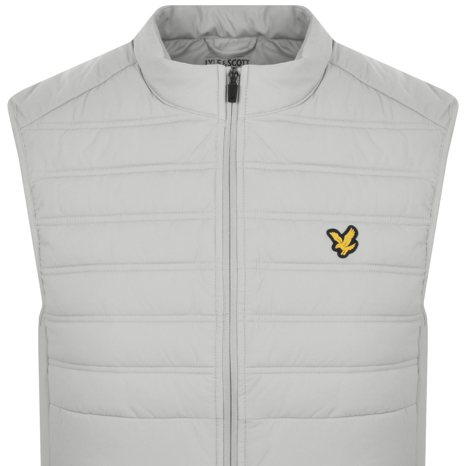 Shop Lyle & Scott Lyle And Scott Hybrid Gilet Jacket Grey