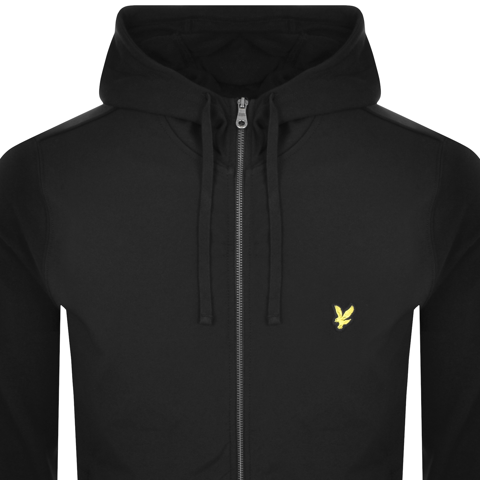 Shop Lyle & Scott Lyle And Scott Hybrid Zip Hoodie Black